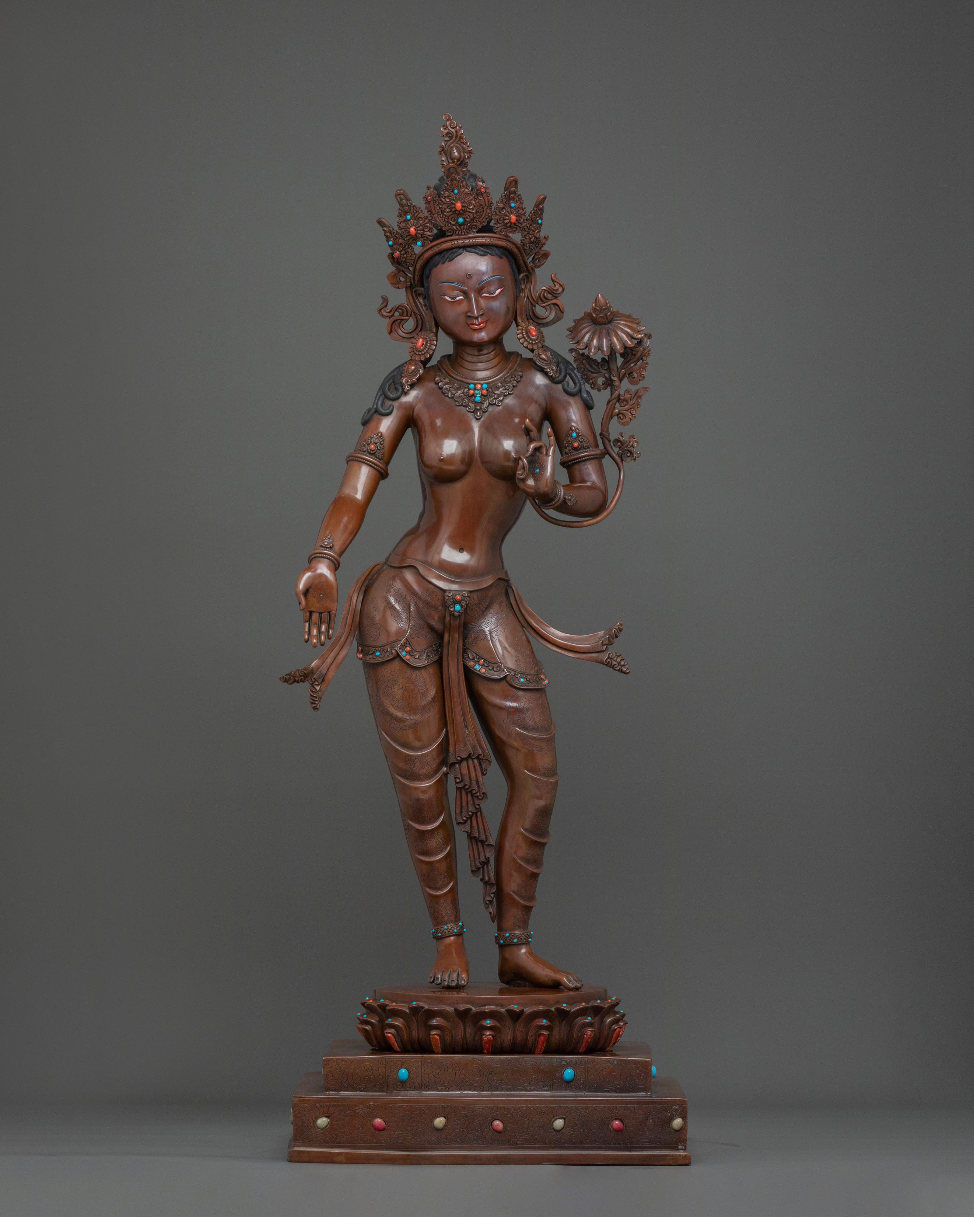 Standing Green Tara Figurine | Buddhist Goddess