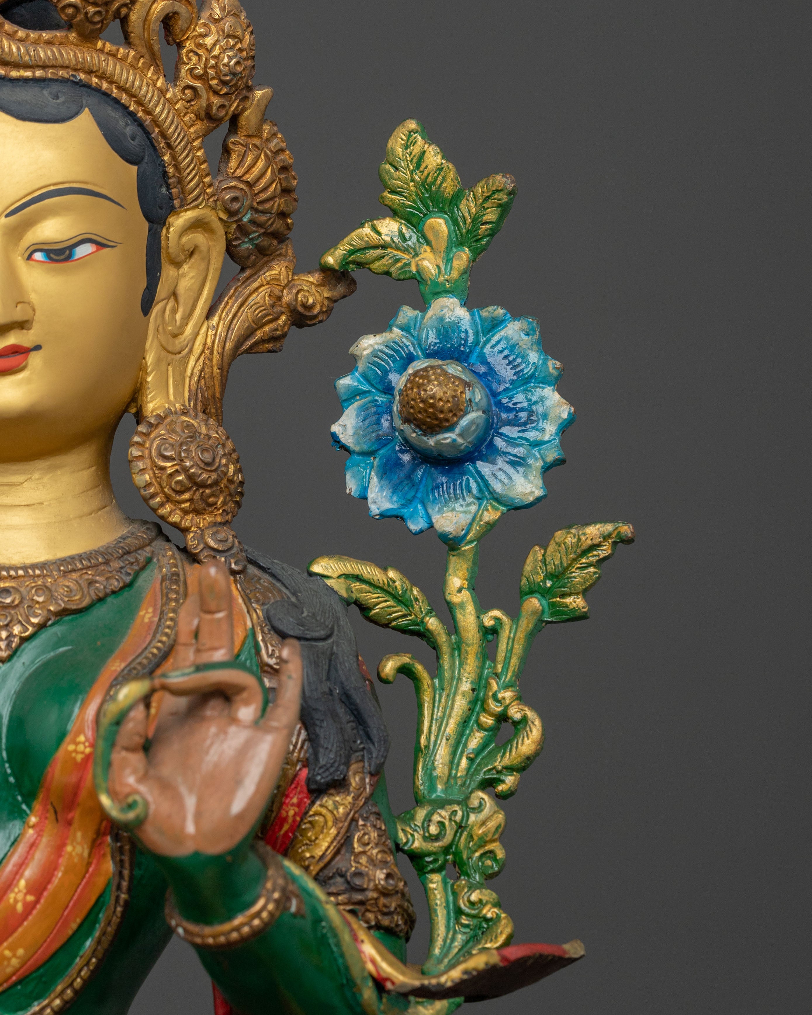 Green Tara Peaceful Figurine | Goddess of Compassion