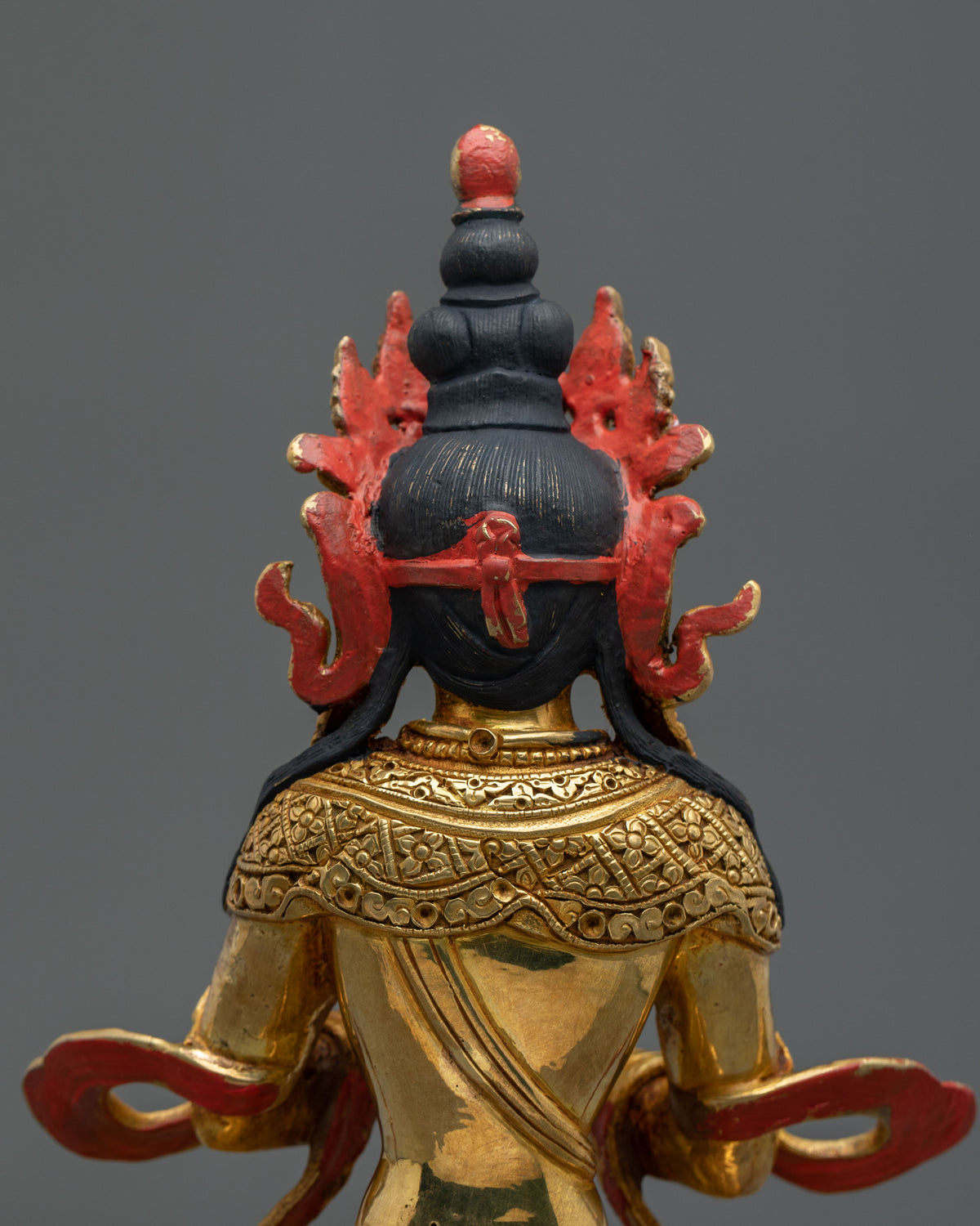 Vajradhara Copper Statue | Gemstones Adorned Figurine