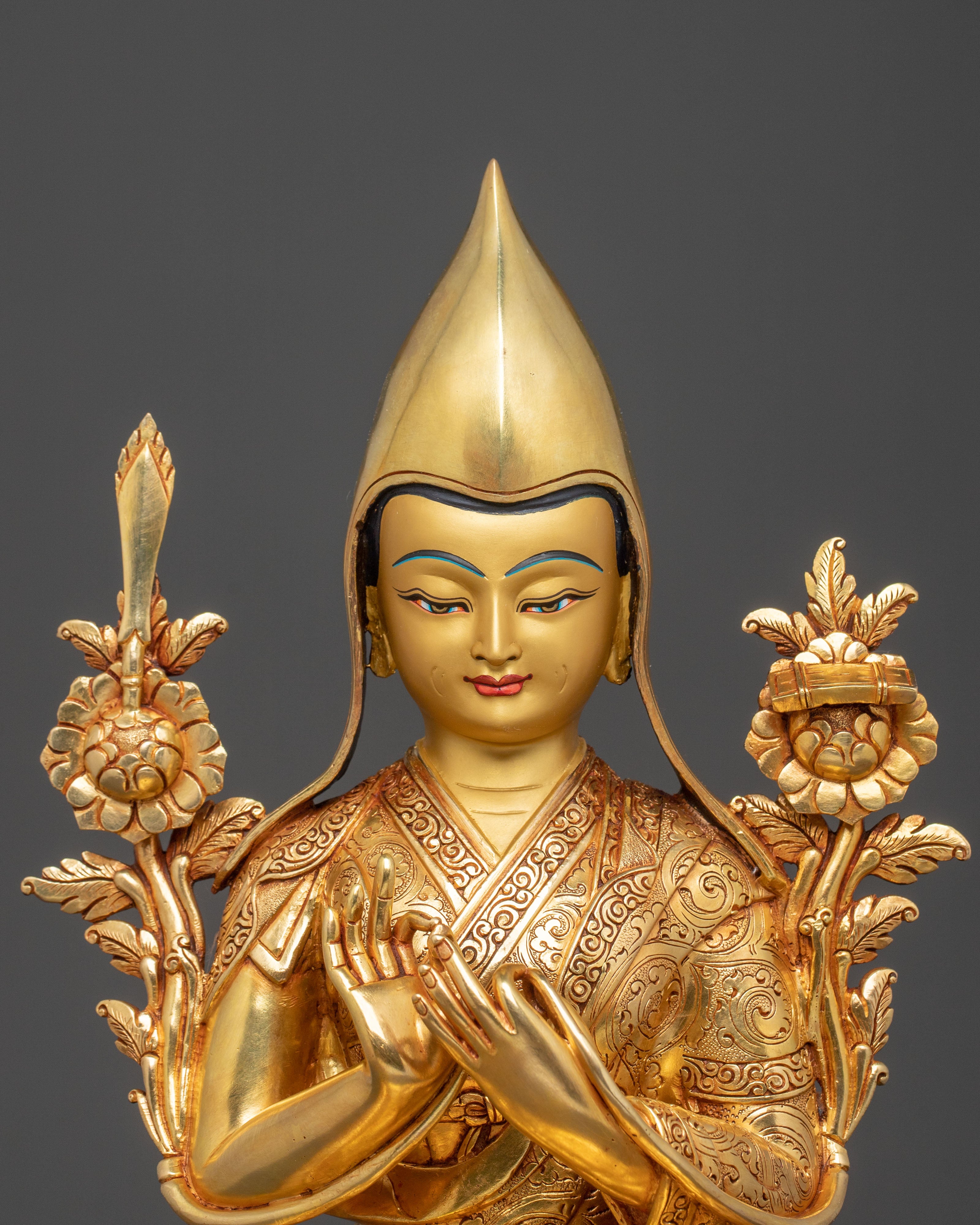 Tsongkhapa and Disciples Figure | Tibetan Buddhist Decor