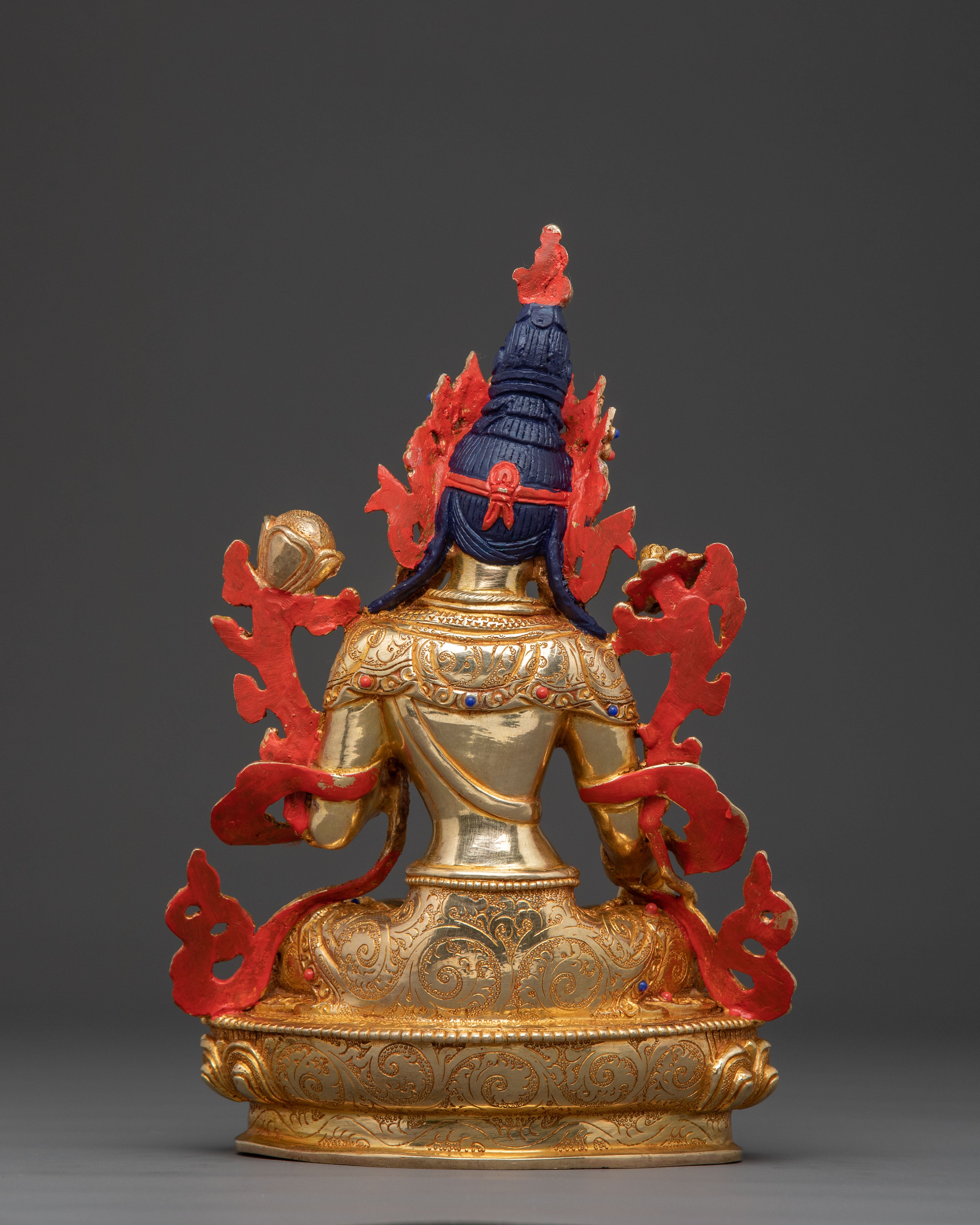 Golden White Tara Divine Statue – Serene Gilded Copper