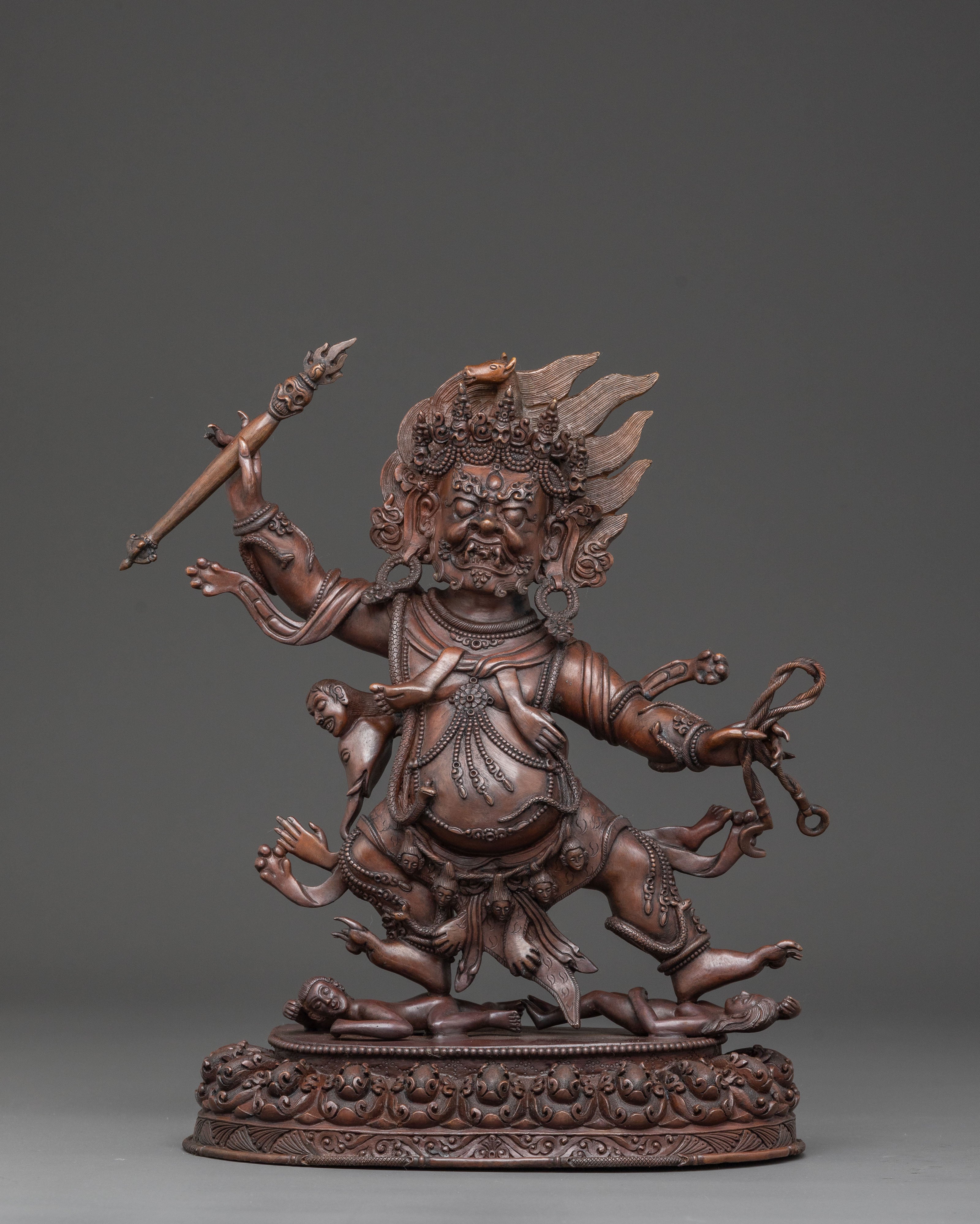 DandaPani Copper Statue - Oxidized Finish