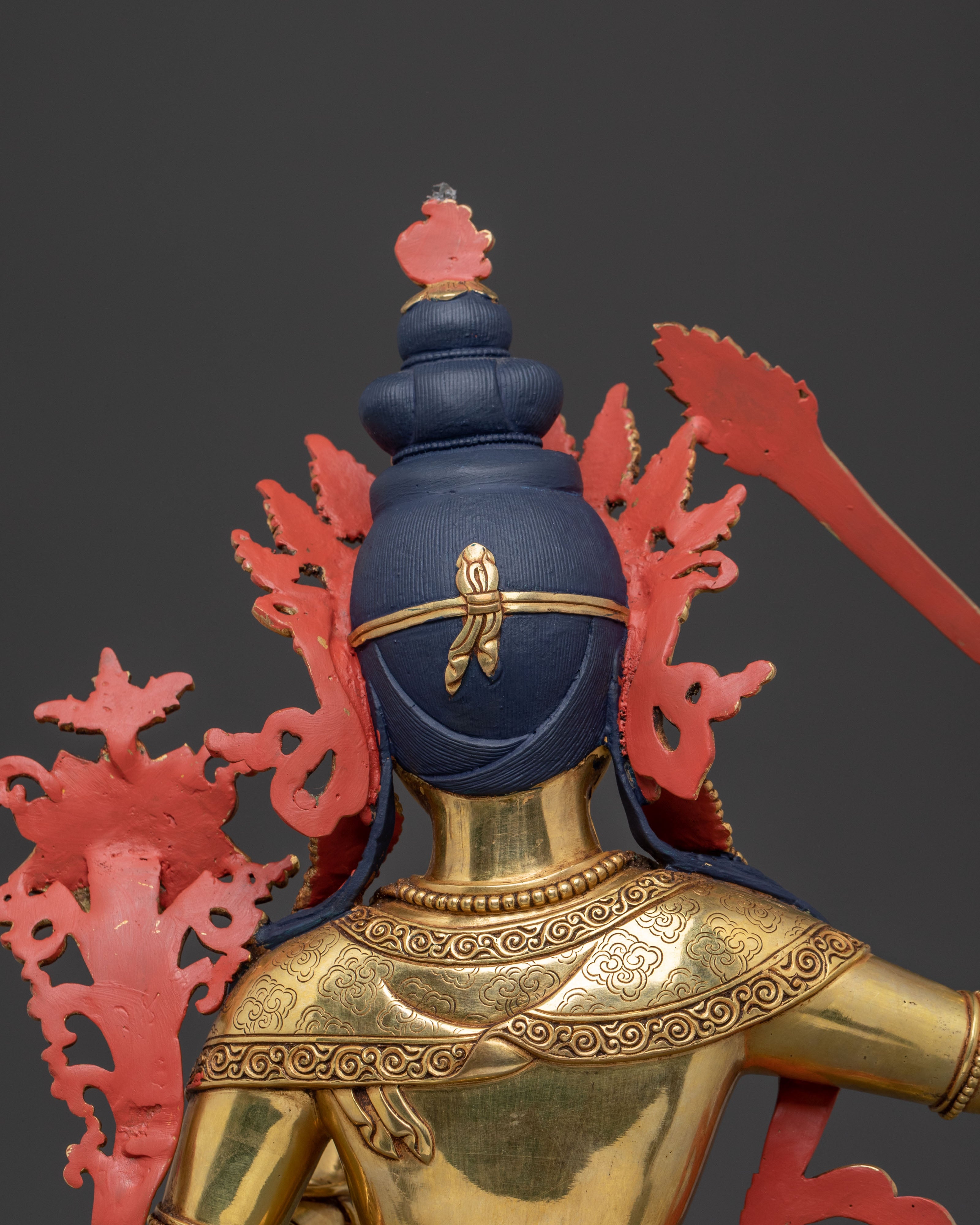 Manjushri Divine Statue | 24K Gold Gilded Figure