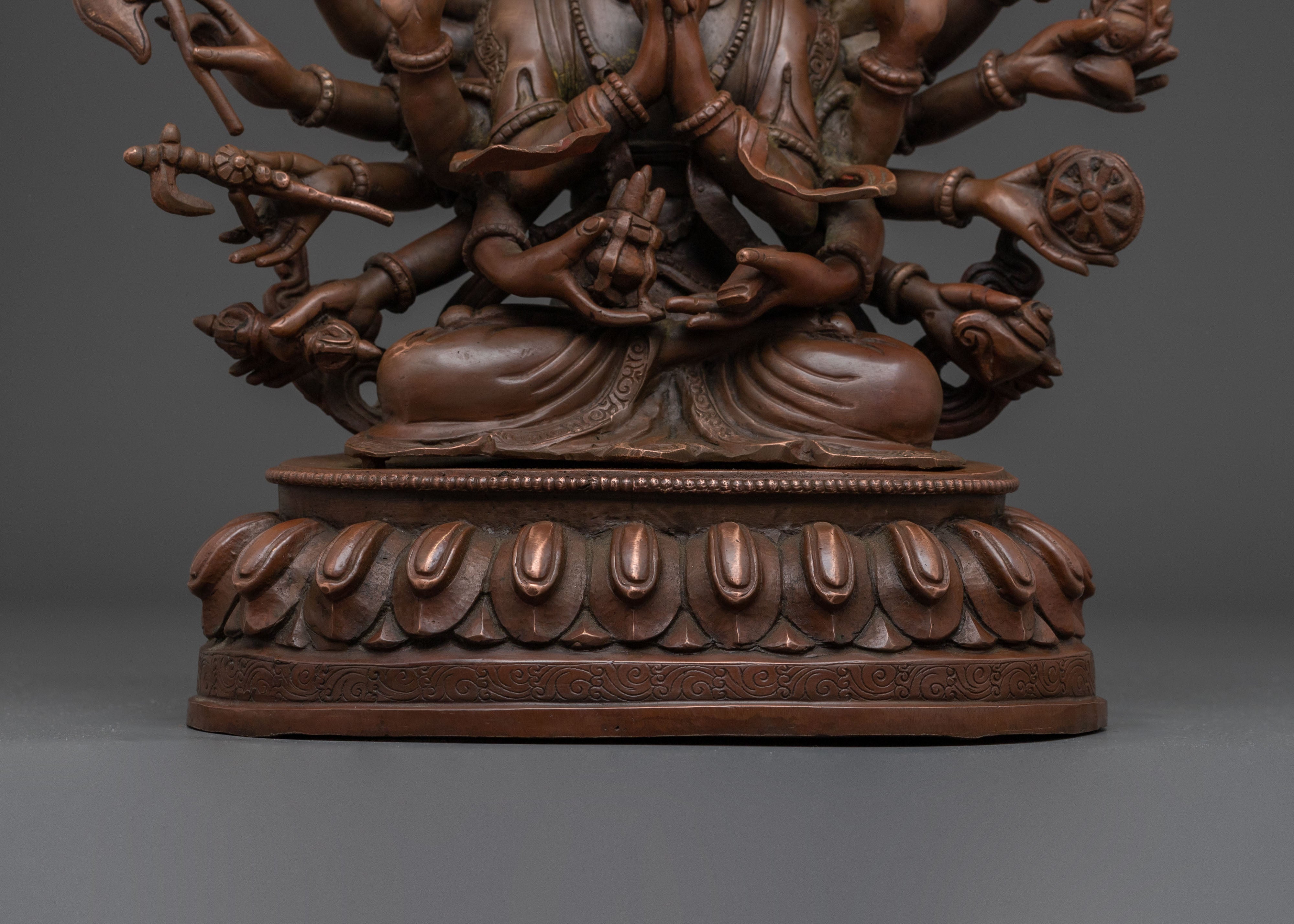 Sacred Chundi Sculpture | Oxidized Copper Figurine