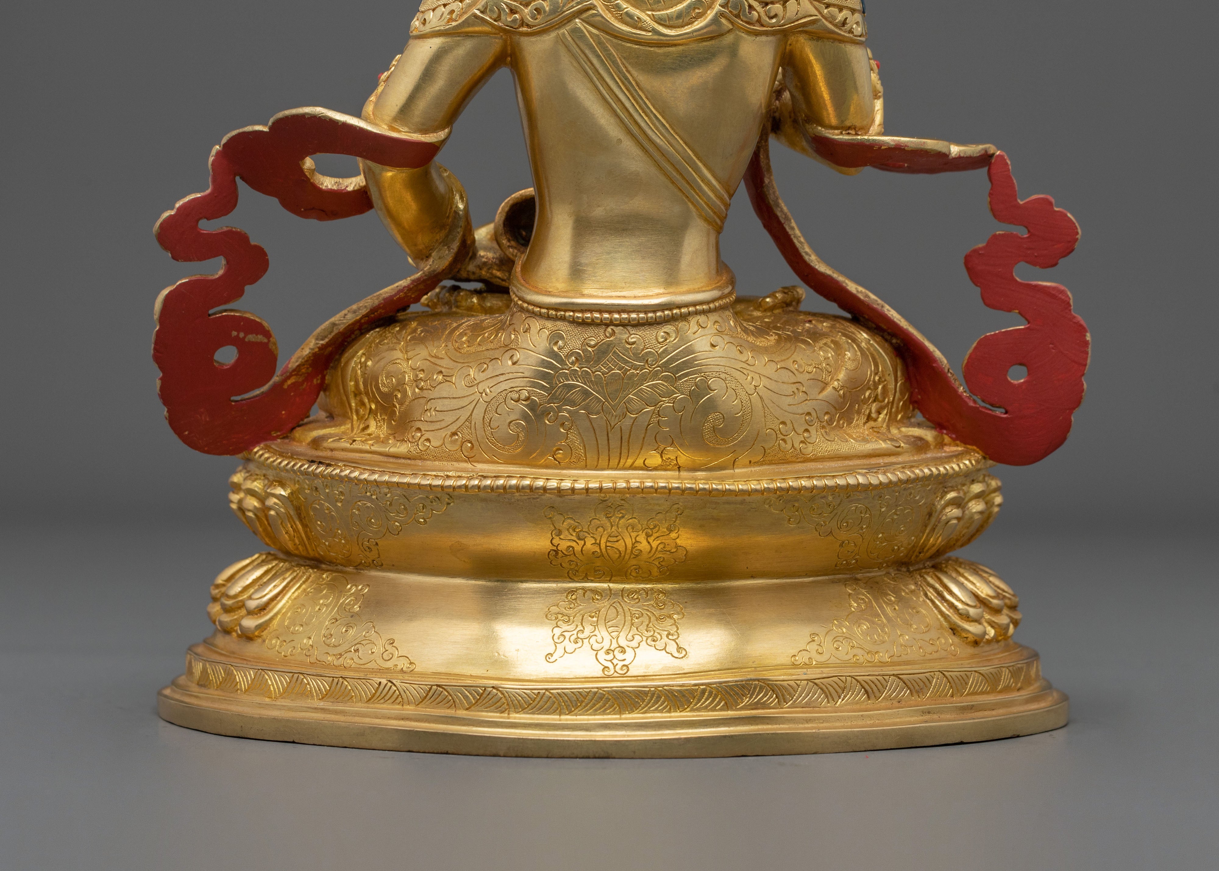 Hand-Crafted Vajrasattva 24K Gold Gilded Statue | Tibetan Deity
