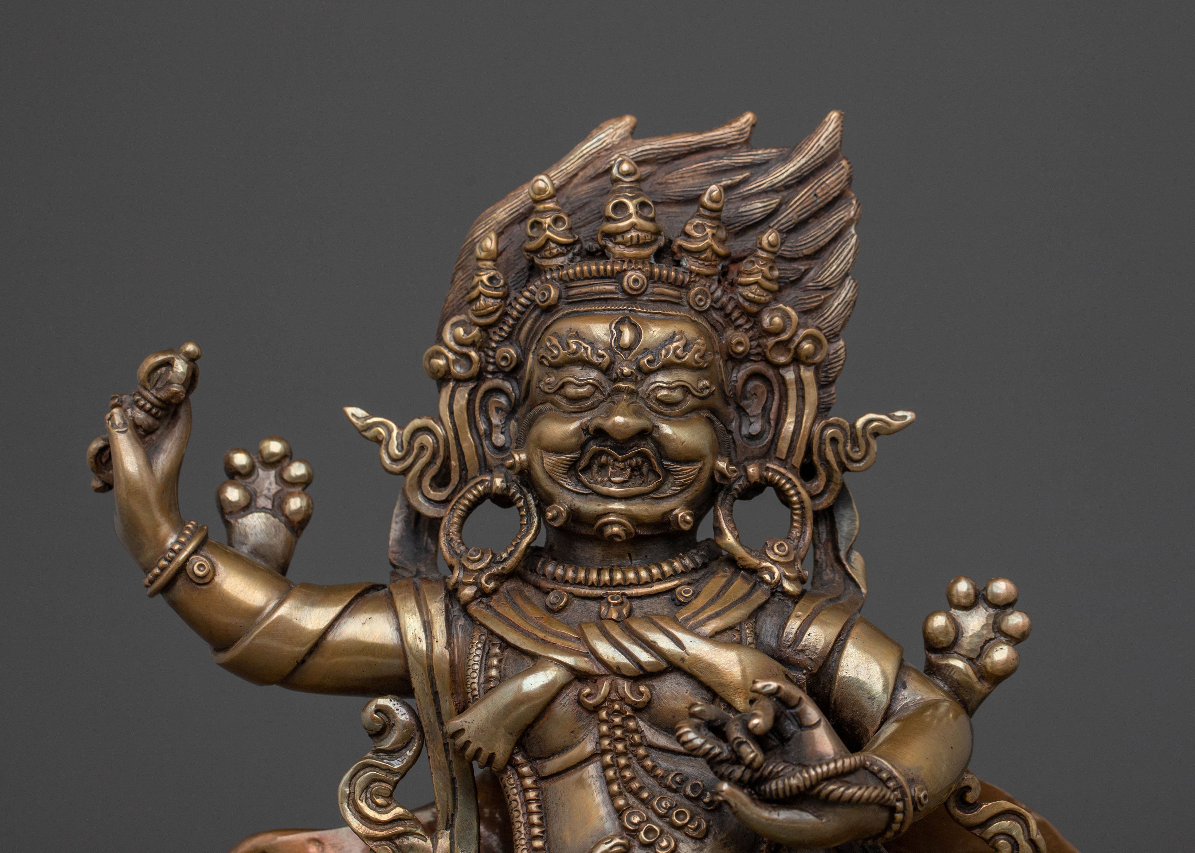 Vajrapani Antique Bronze Statue | Buddhist Protector Sculpture