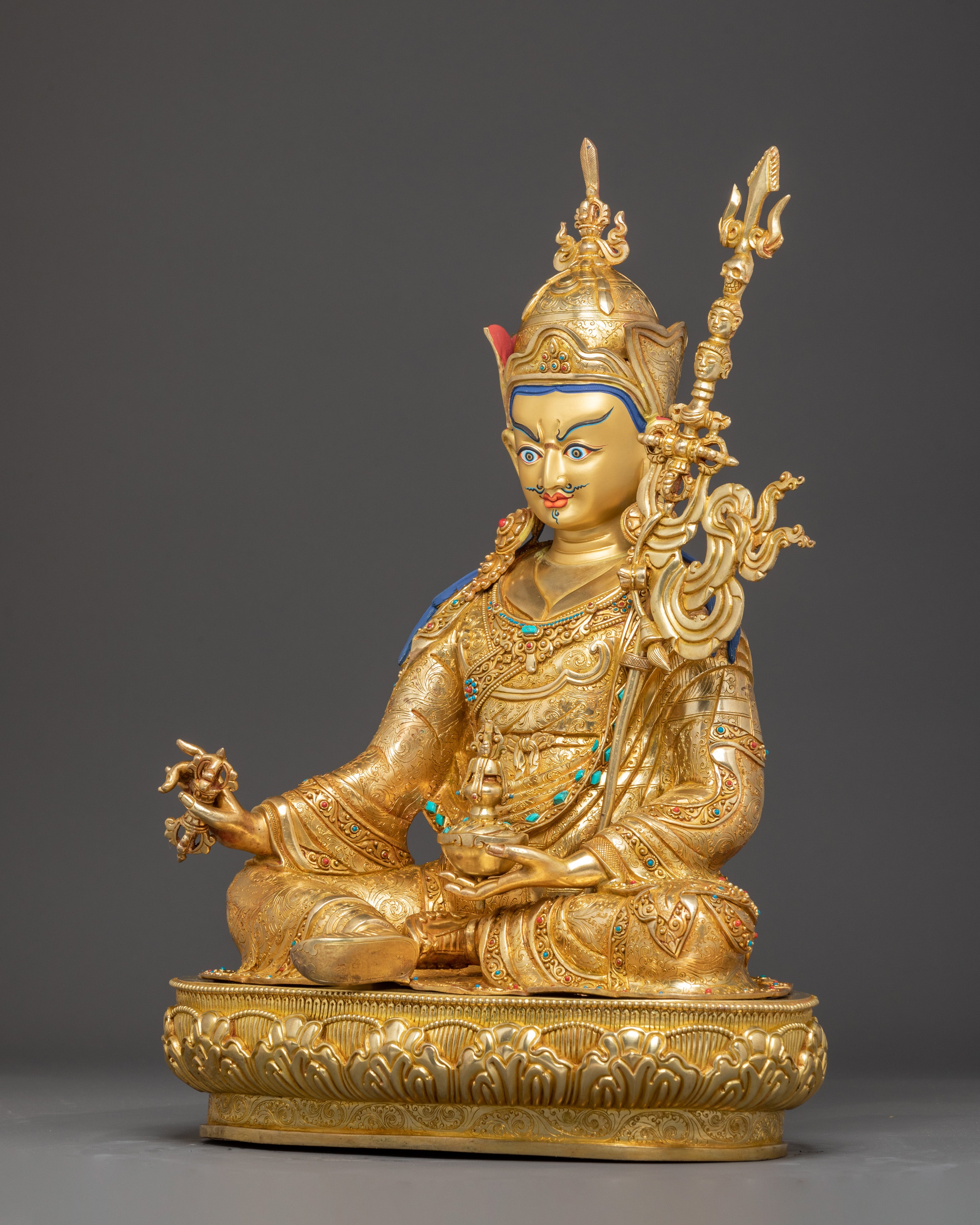 Handcrafted Sculpture of Guru Padmasambhava | Tantric Master and Dharma Protector