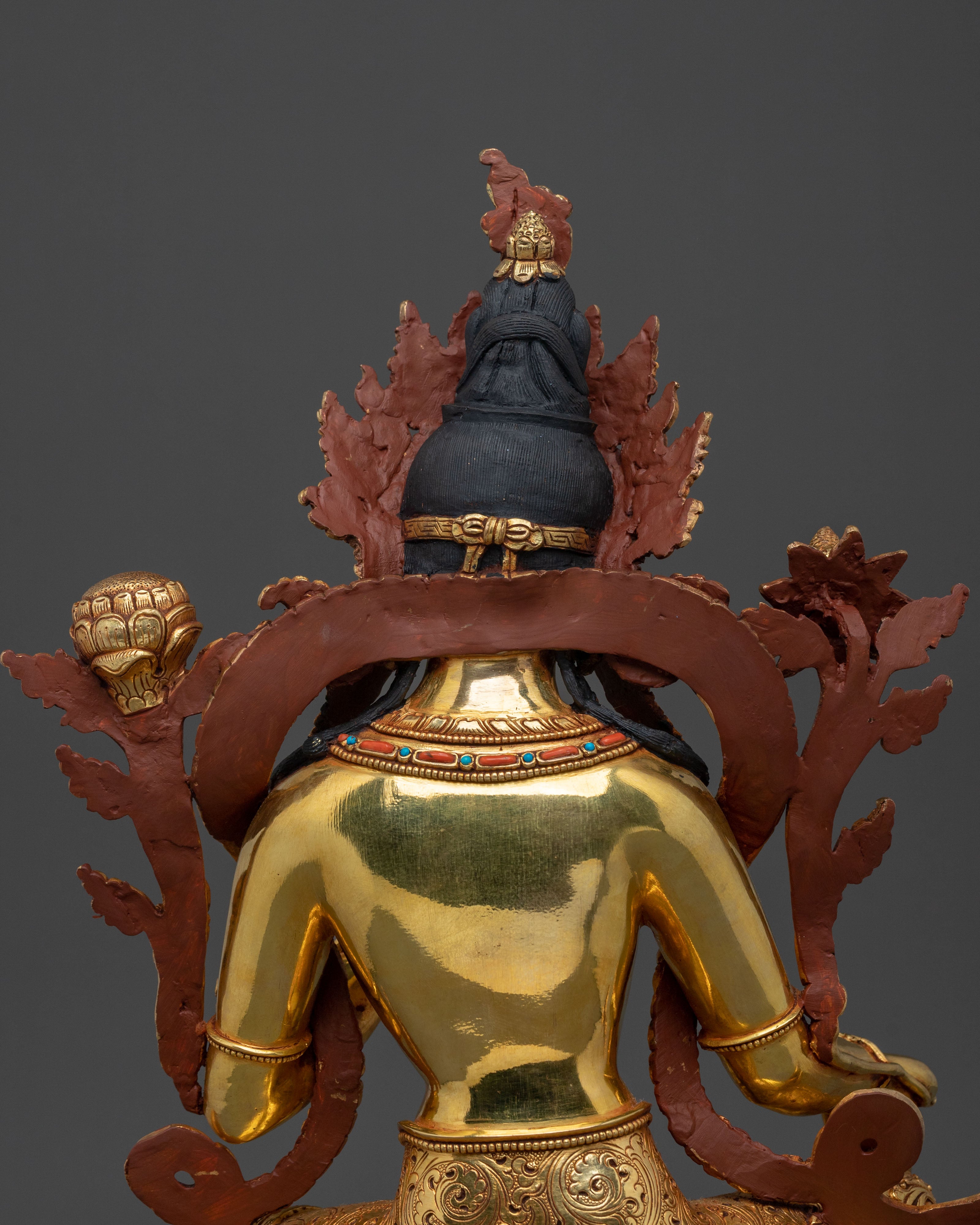 Green Tara 24K Gold Gilded Figurine | Buddhist Guardian