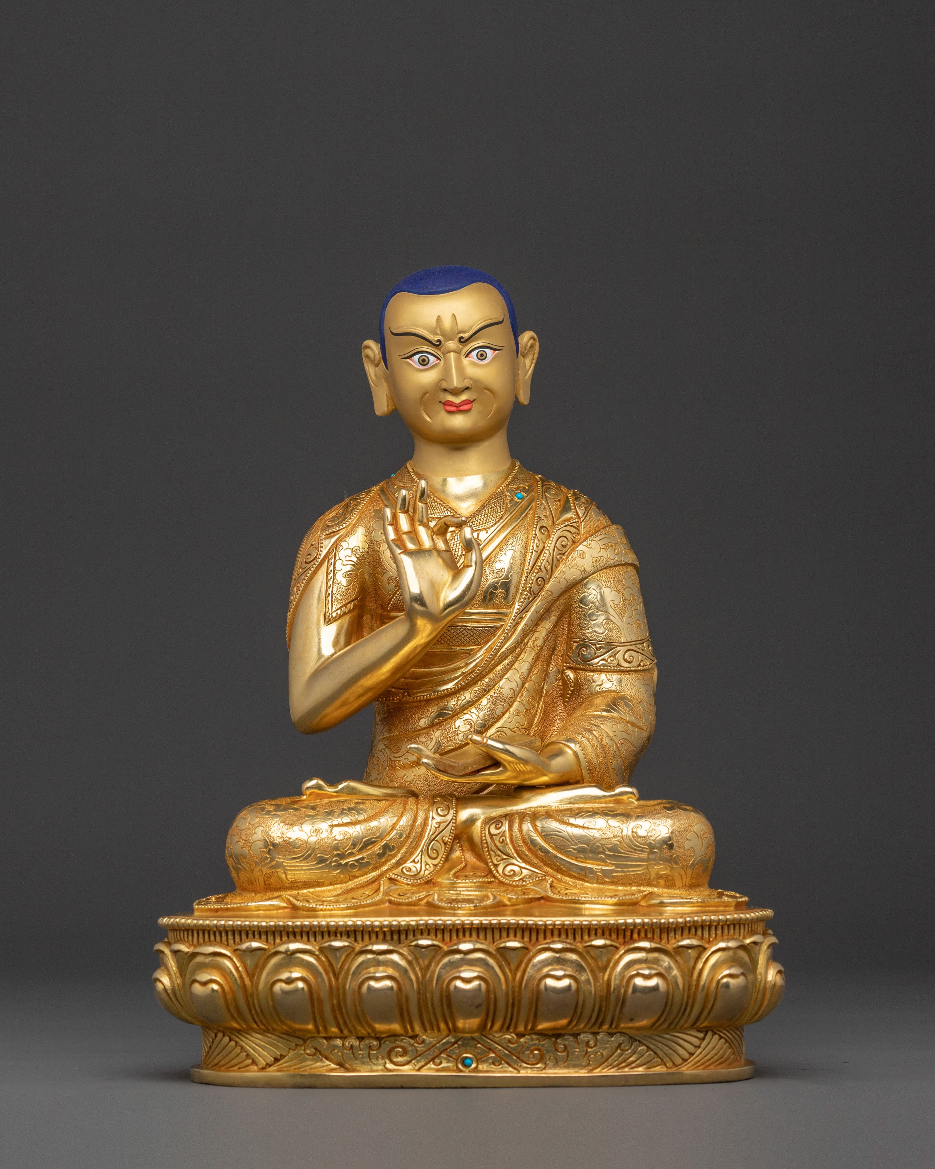 Tsongkhapa with Two Disciples Statue Set | Himalayan Buddhist Art