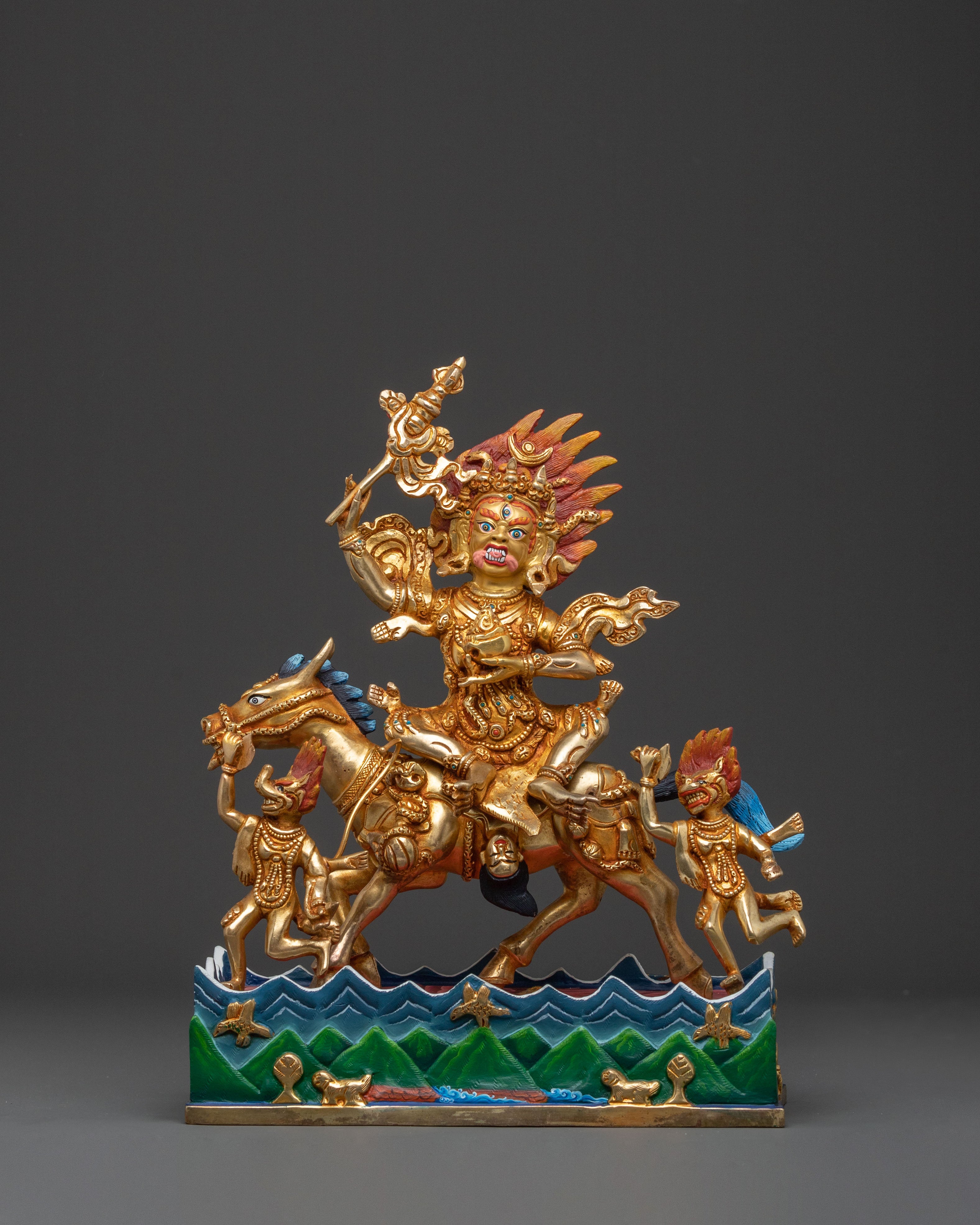 Handcrafted Palden Lhamo Sacred Guardian Statue