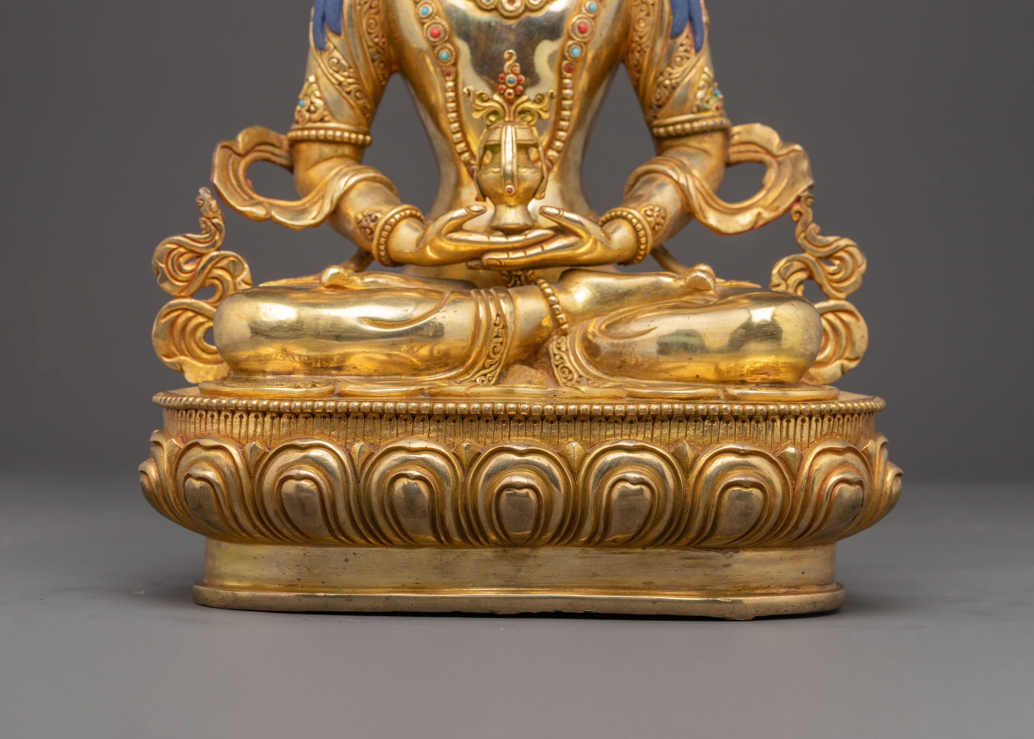 Handmade Statue of Amitayus Buddha | Traditional Himalayan Art