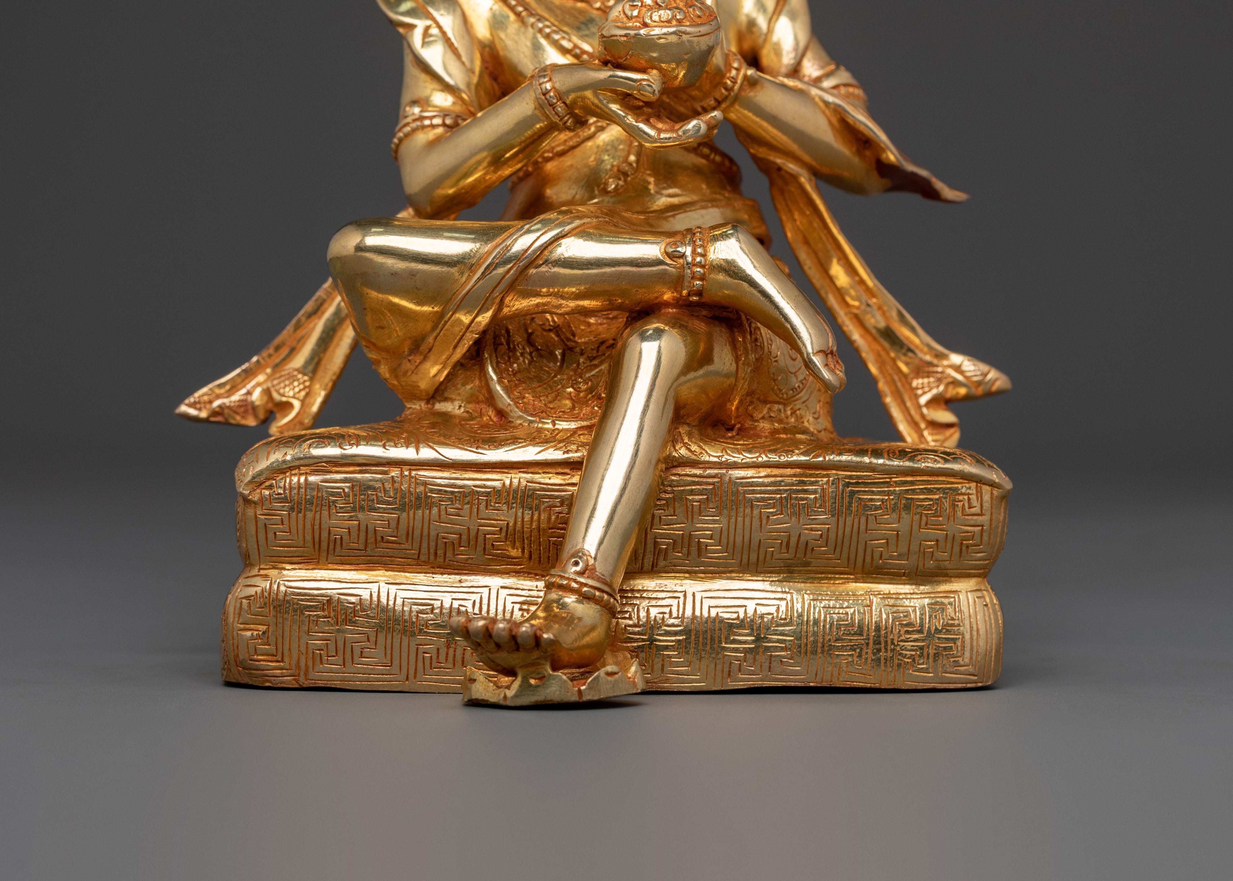 Naropa Sculpture: 24K Gold Gilded Buddhist Master
