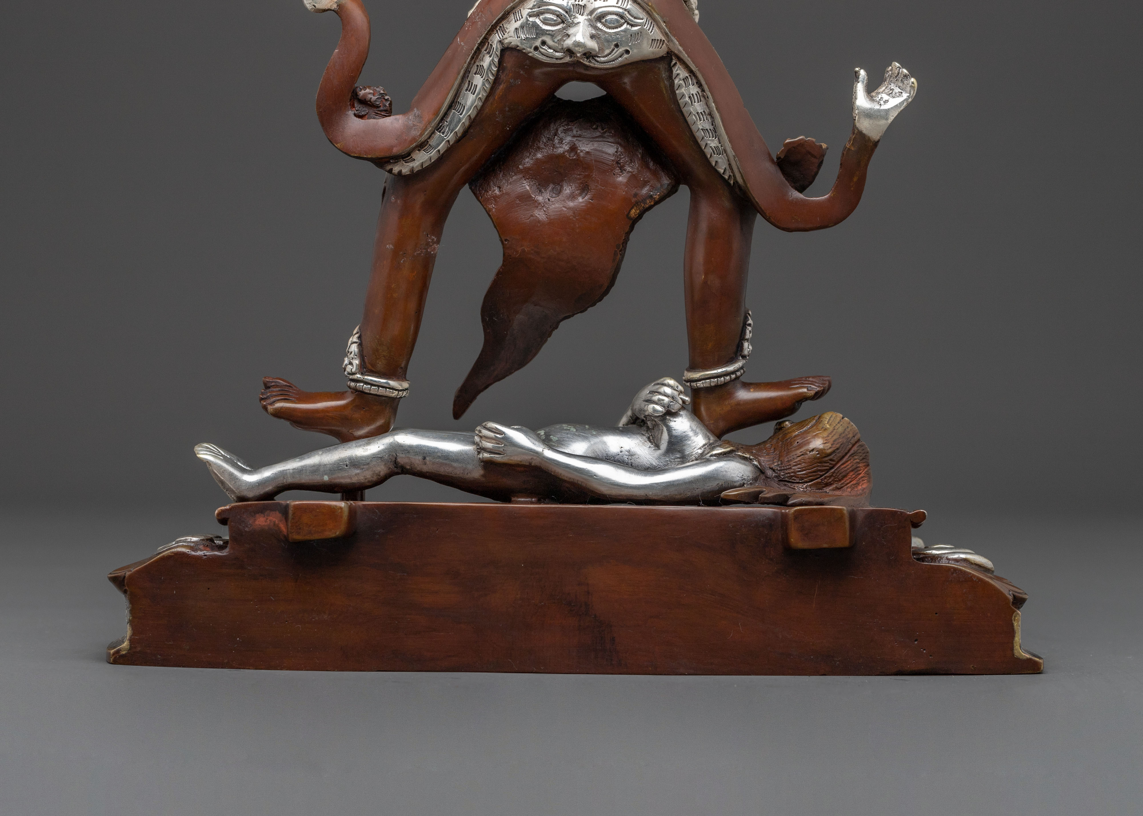 Ekajati Bodhisattva: Serene Oxidized Copper Sculpture