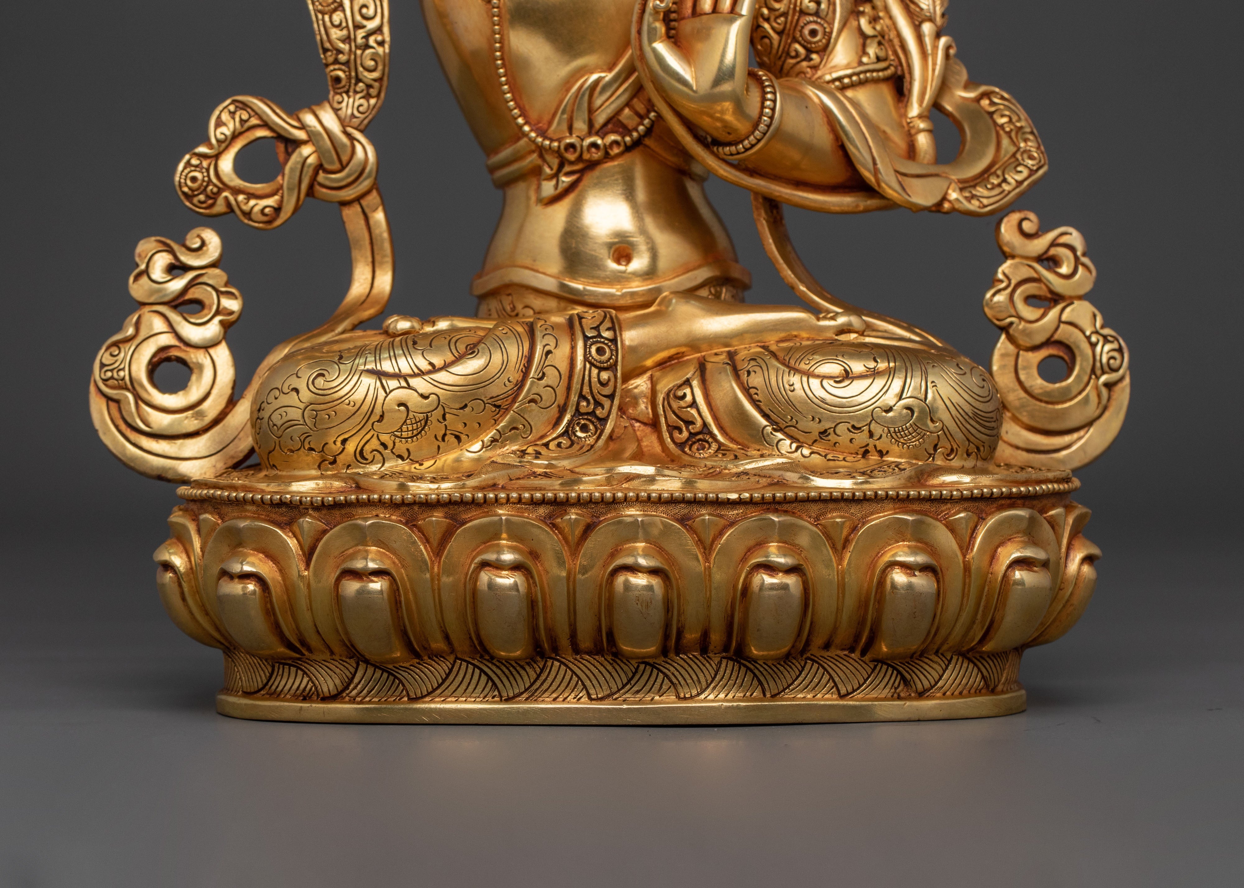 Manjushri Wisdom Buddha Sculpture | Traditional Sacred Sculpture