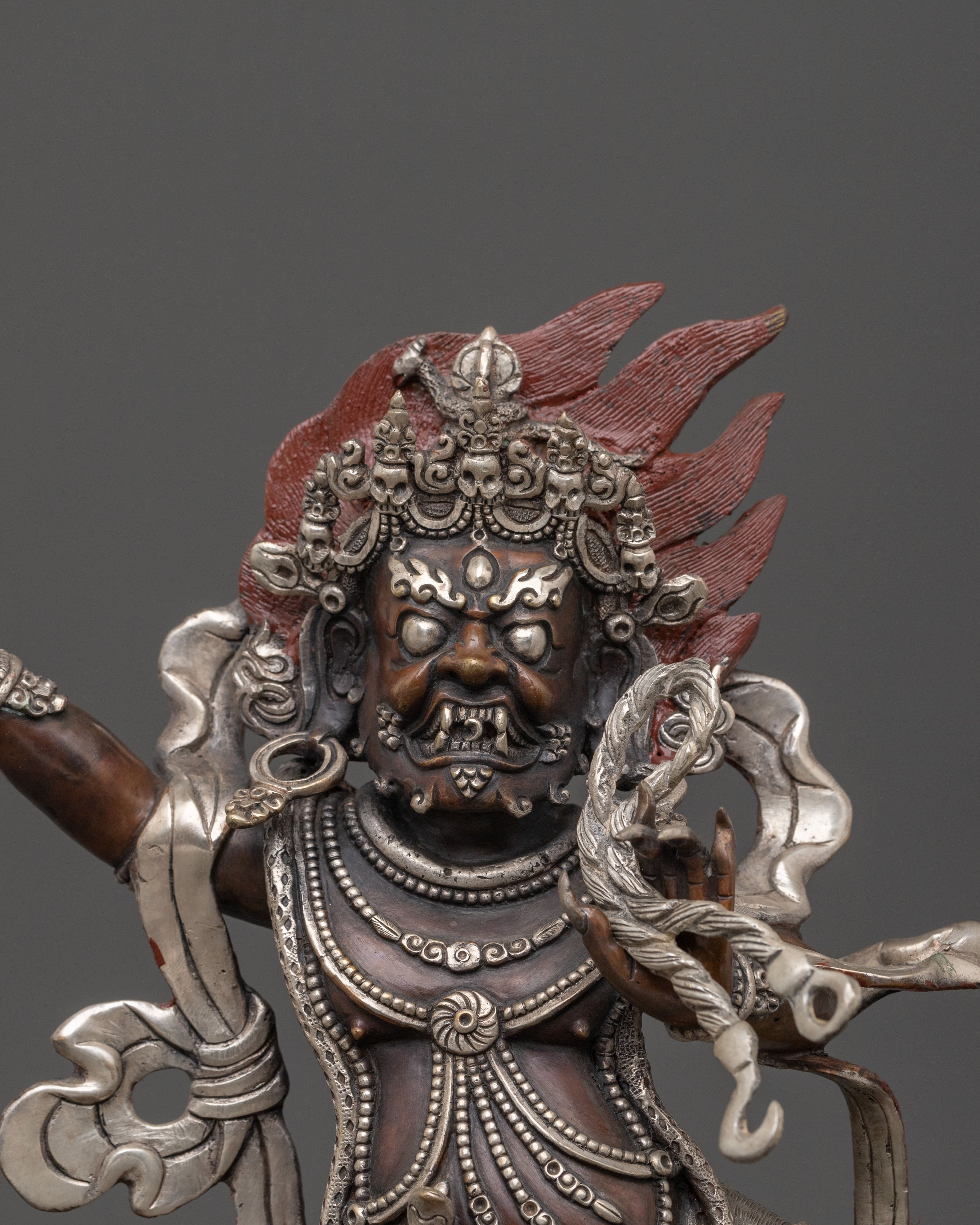 Vajrapani Divine Sculpture for Altar | Wrathful Protector Deity