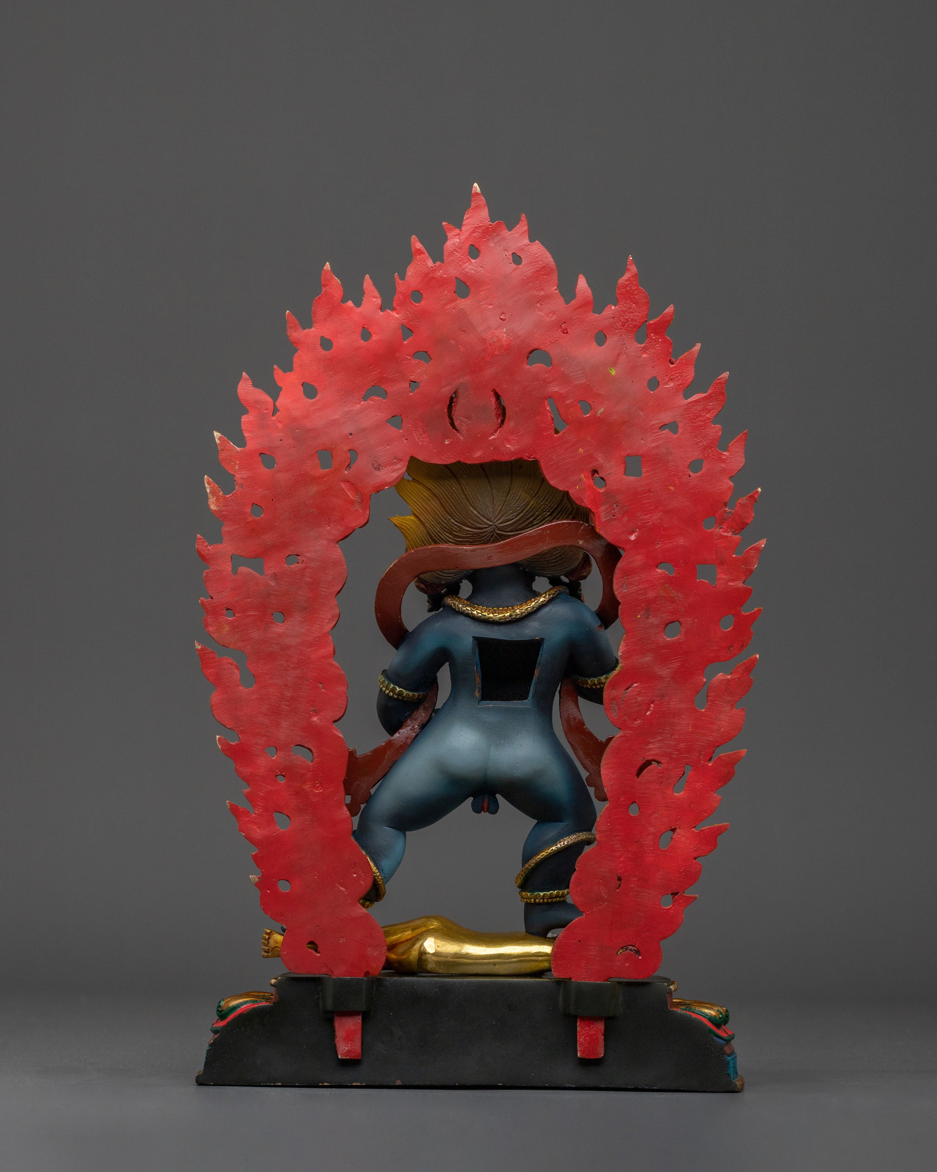 Black Dzambhala Handmade Statue | Buddhist Protector Sculpture