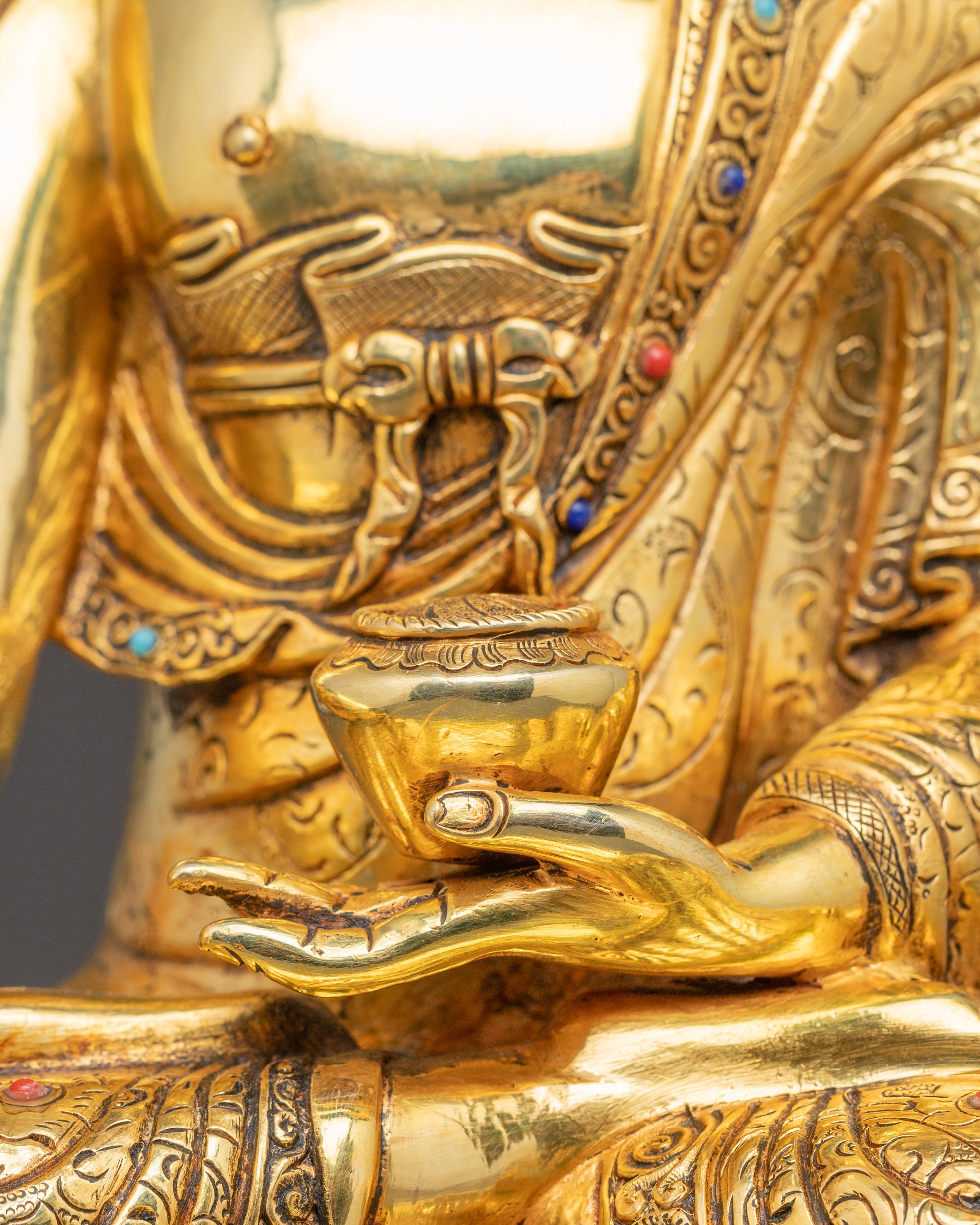 Copper Handcrafted Sculpture of Buddha Shakyamuni | Gautama Buddha Statue