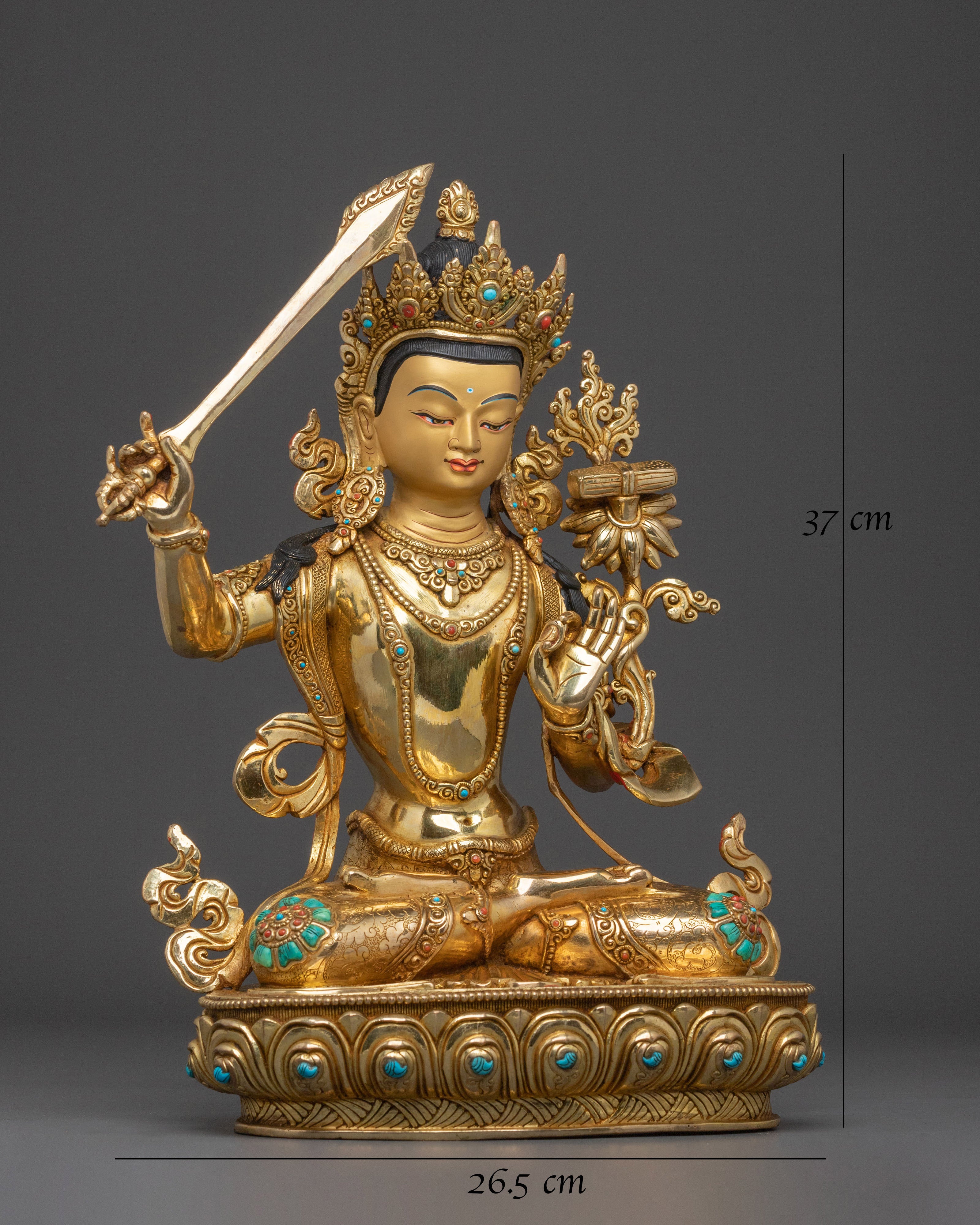 Handmade Manjushri Buddhist Statue | Home Decor