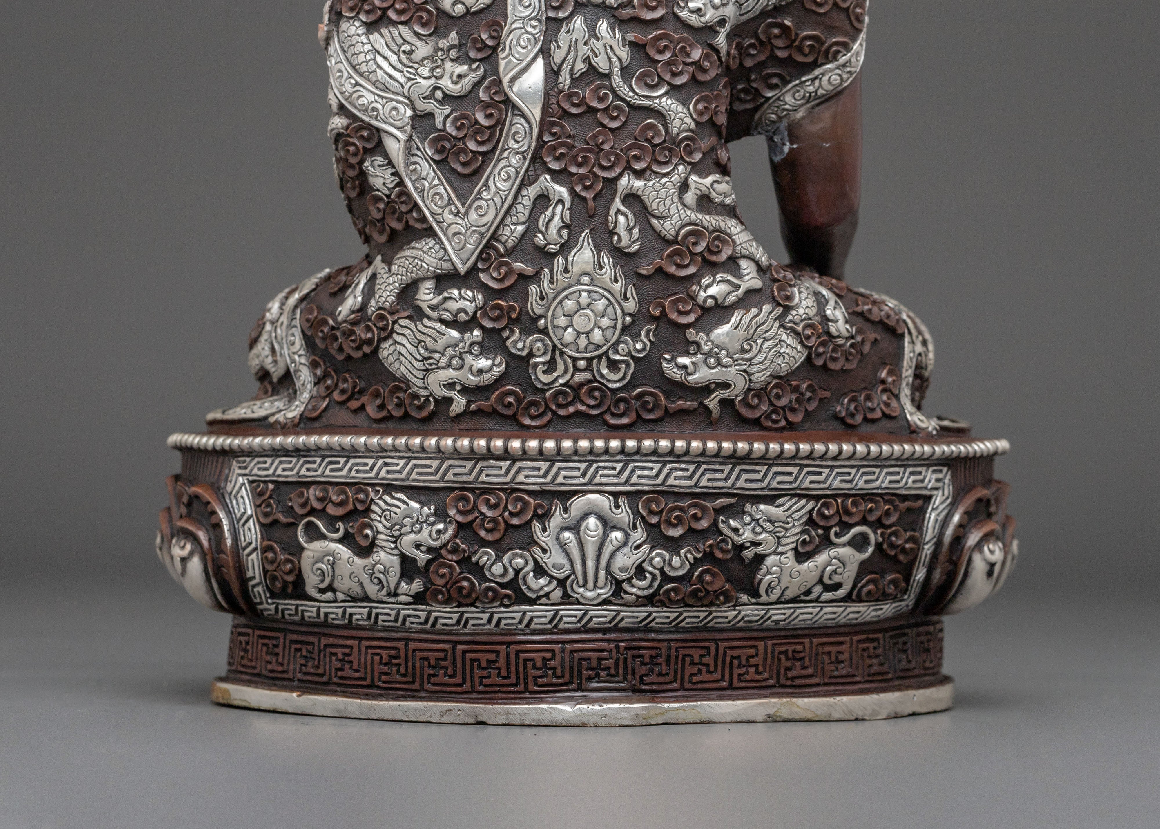 Hand Carved Shakyamuni Buddha Himalayan Sculpture