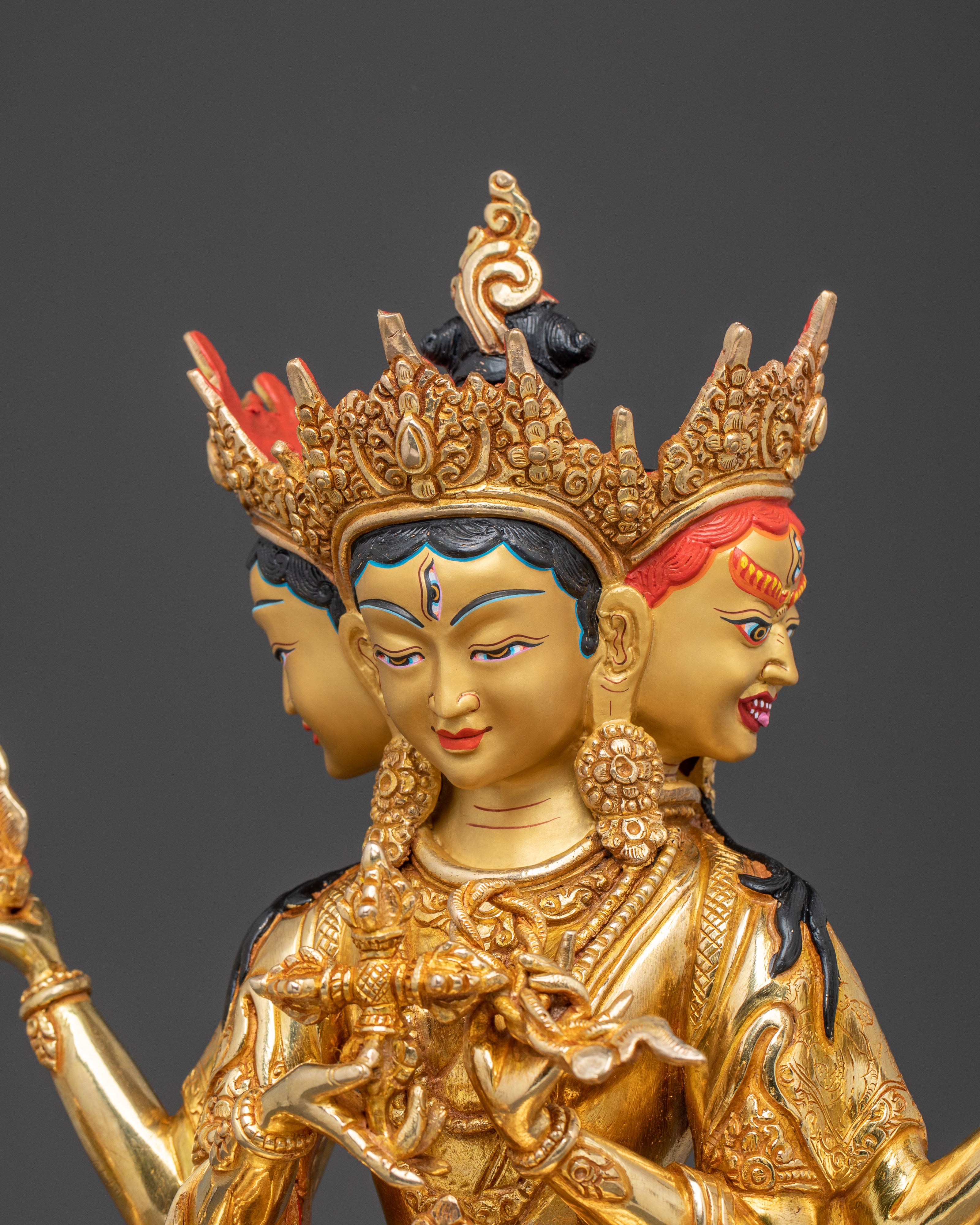 Namgyalma Spiritual Statue: Radiant 24K Gold Gilded Copper
