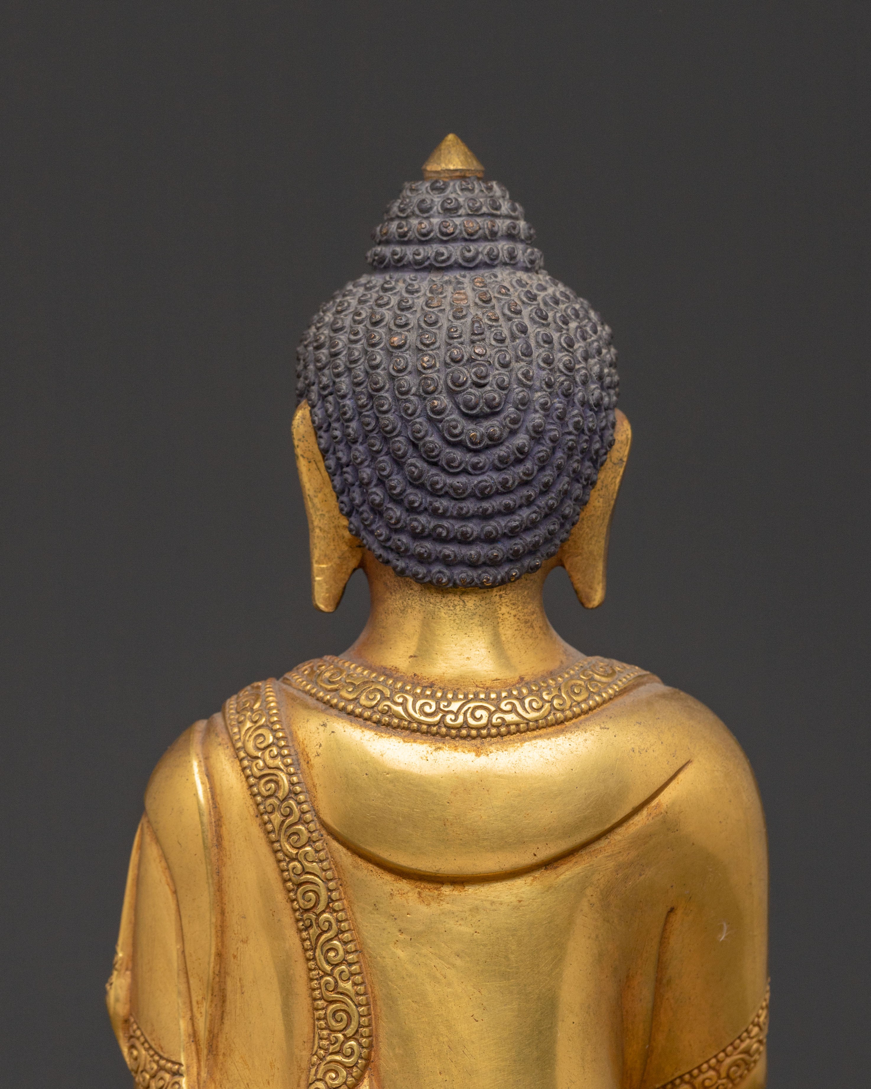 Shakyamuni Buddha Statue on Throne | Spiritual Figure