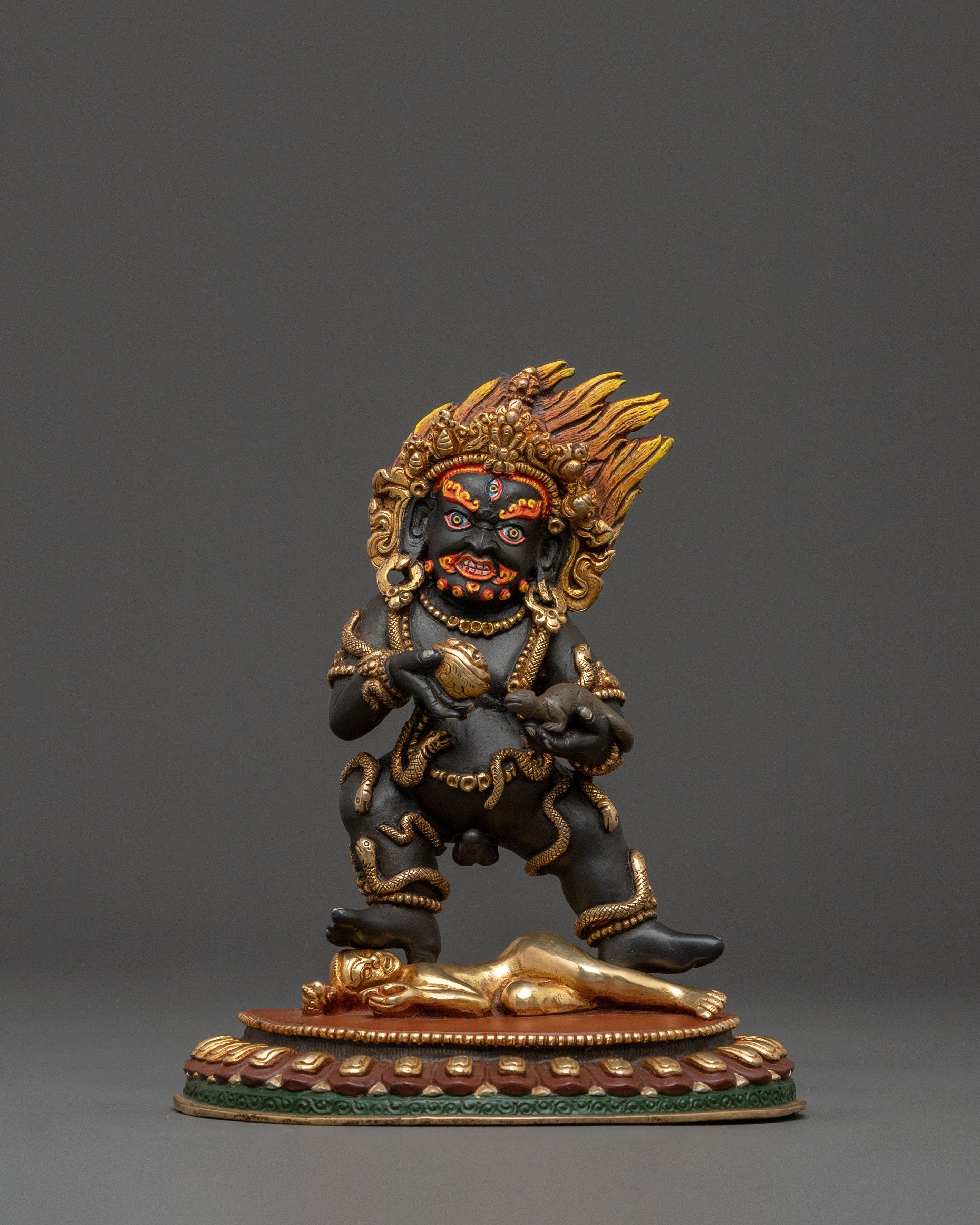 Black Dzambhala Statue | Sacred Wealth Deity