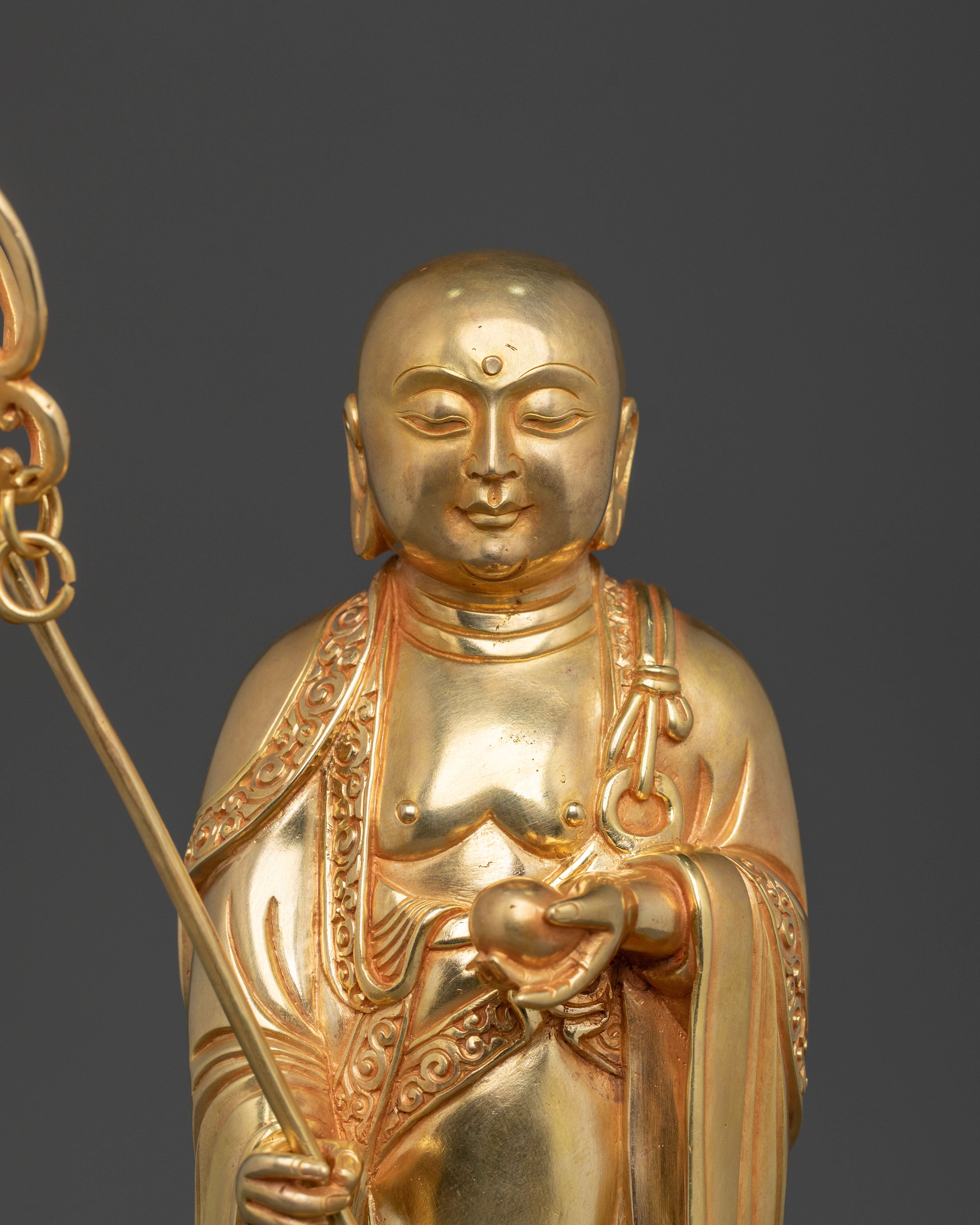 Standing Kshitigarbha Sacred Statue | Home Decor