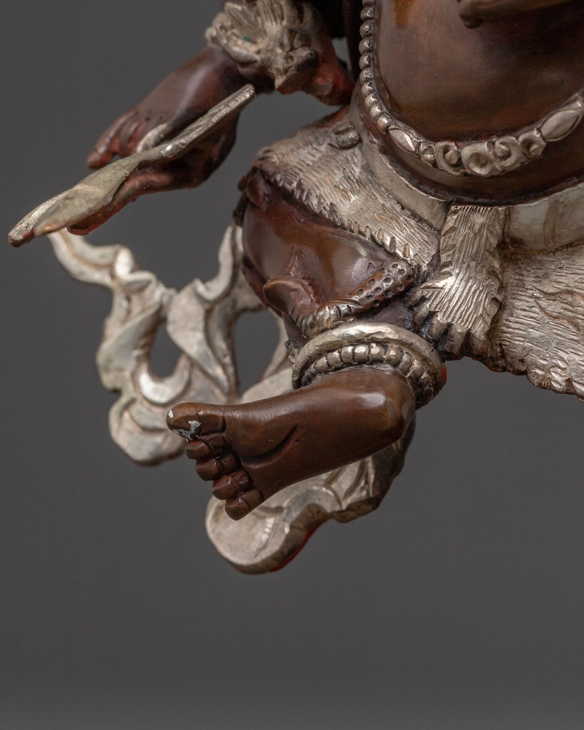 Uchusma Wrathful Deity Statue – Oxidized Copper