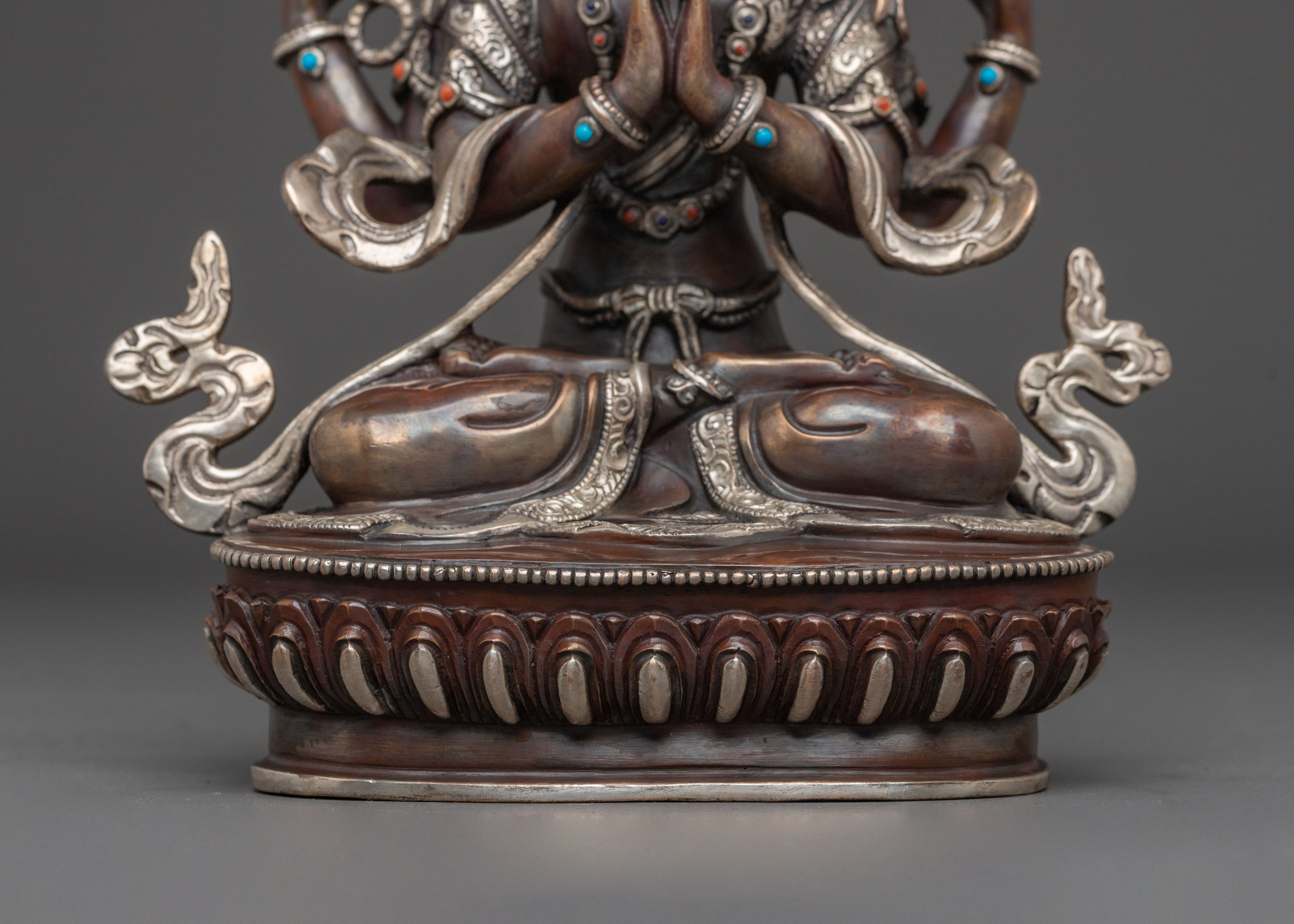 Handmade Chenrezig Statue | Bodhisattva of Compassion