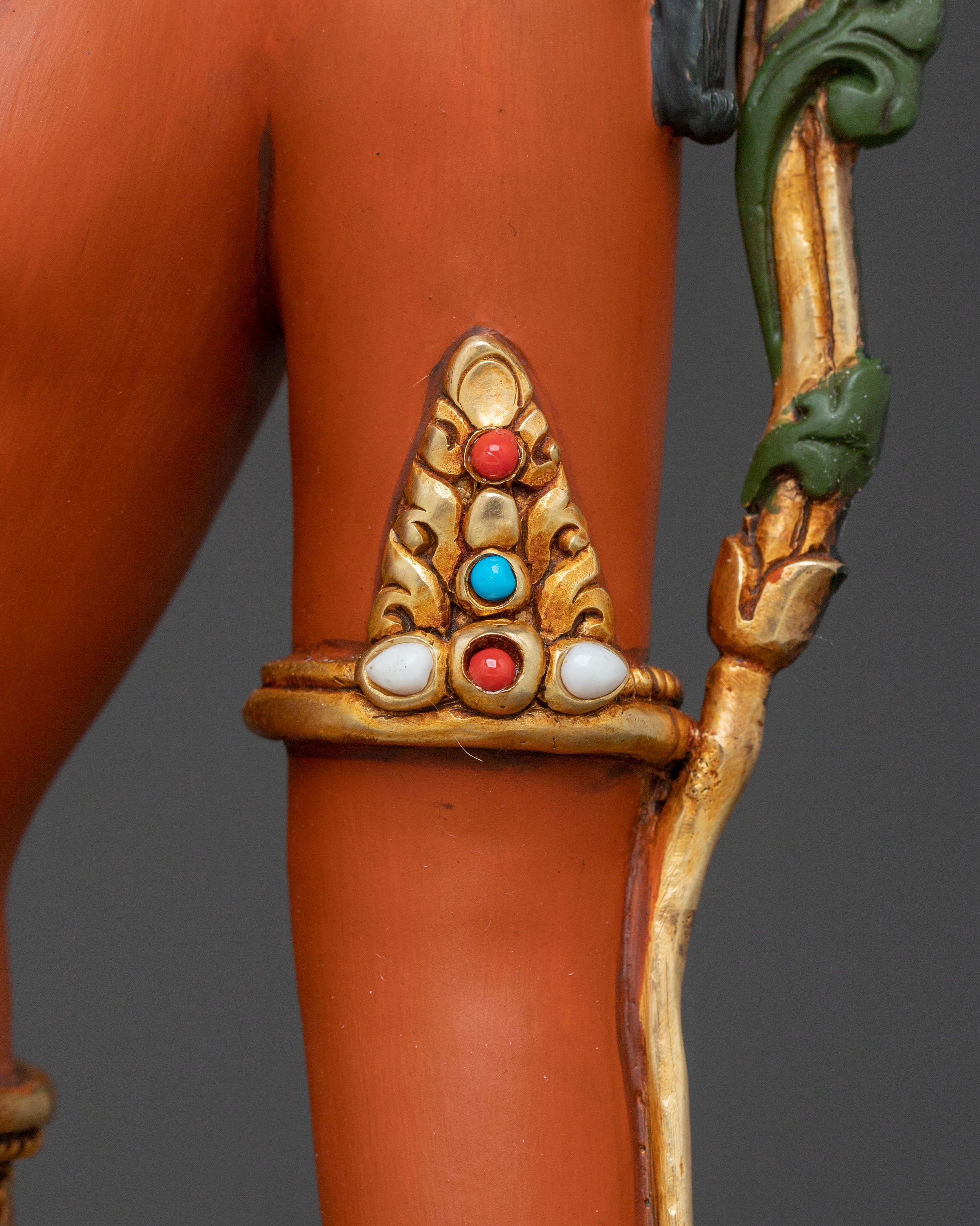 Majestic Wisdom Deity Simhanada Manjushri Statue