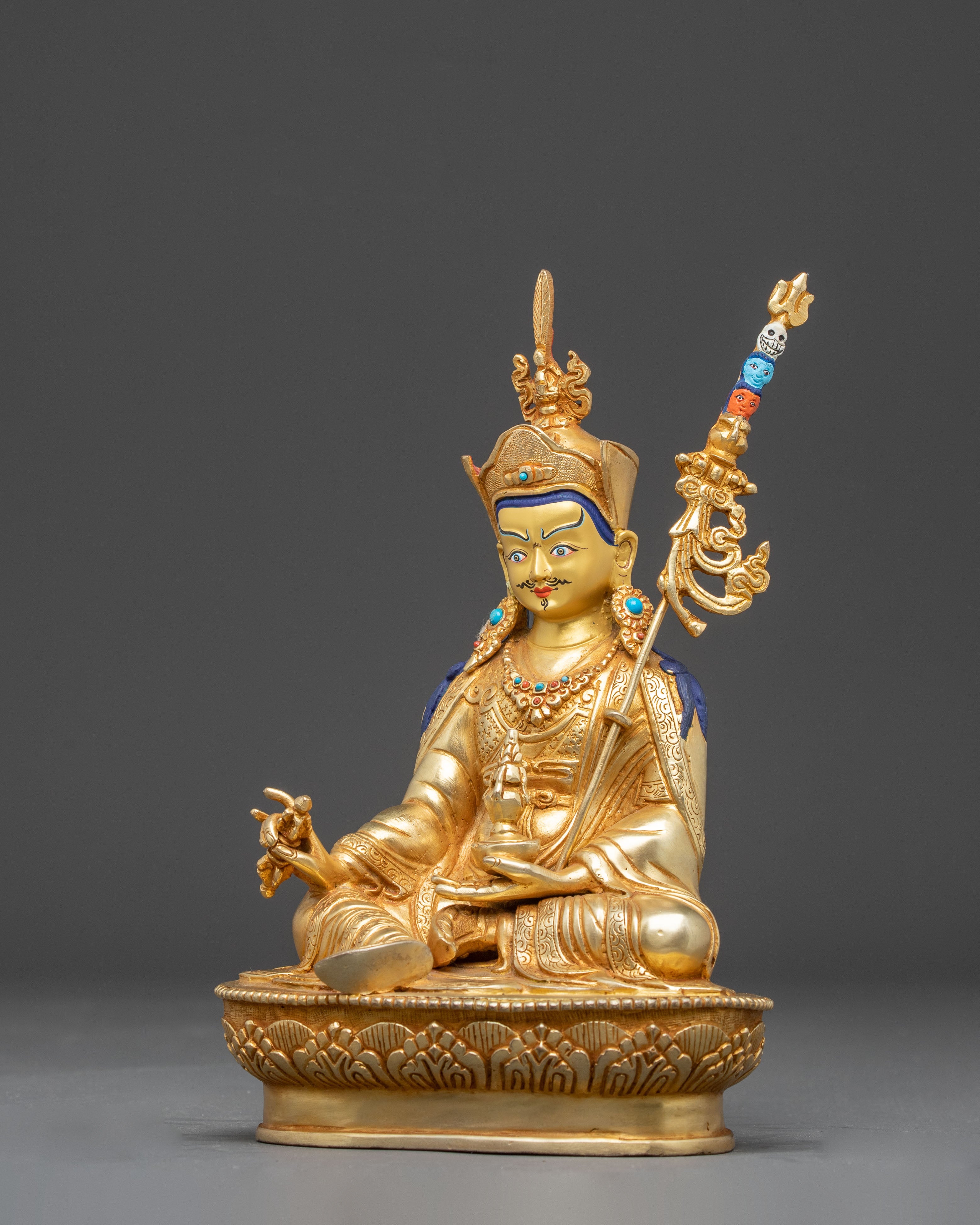 Handmade Copper Statue of Padmasambhava | Tantric Buddhist Master