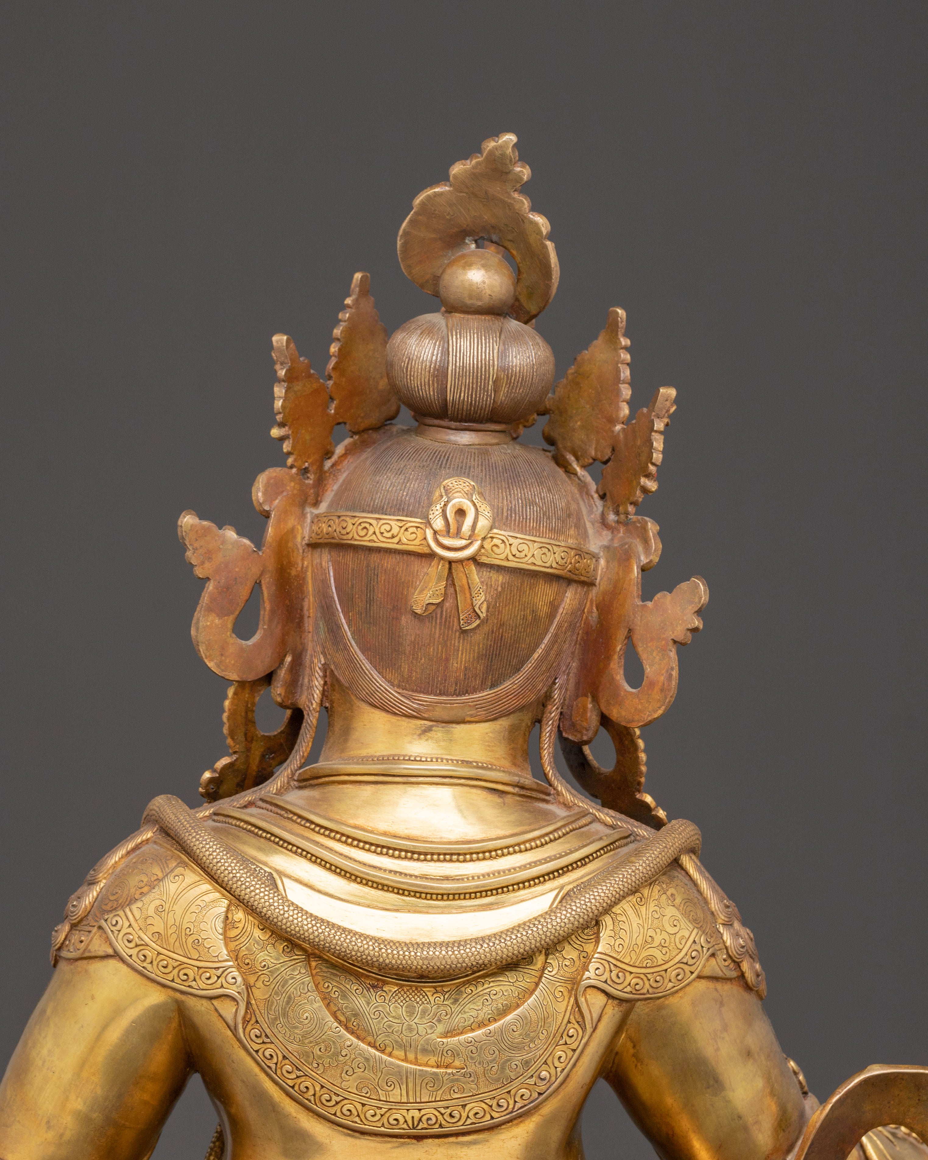 Golden Statue of Wealth Icon Dzambhala | Lord of Abundance