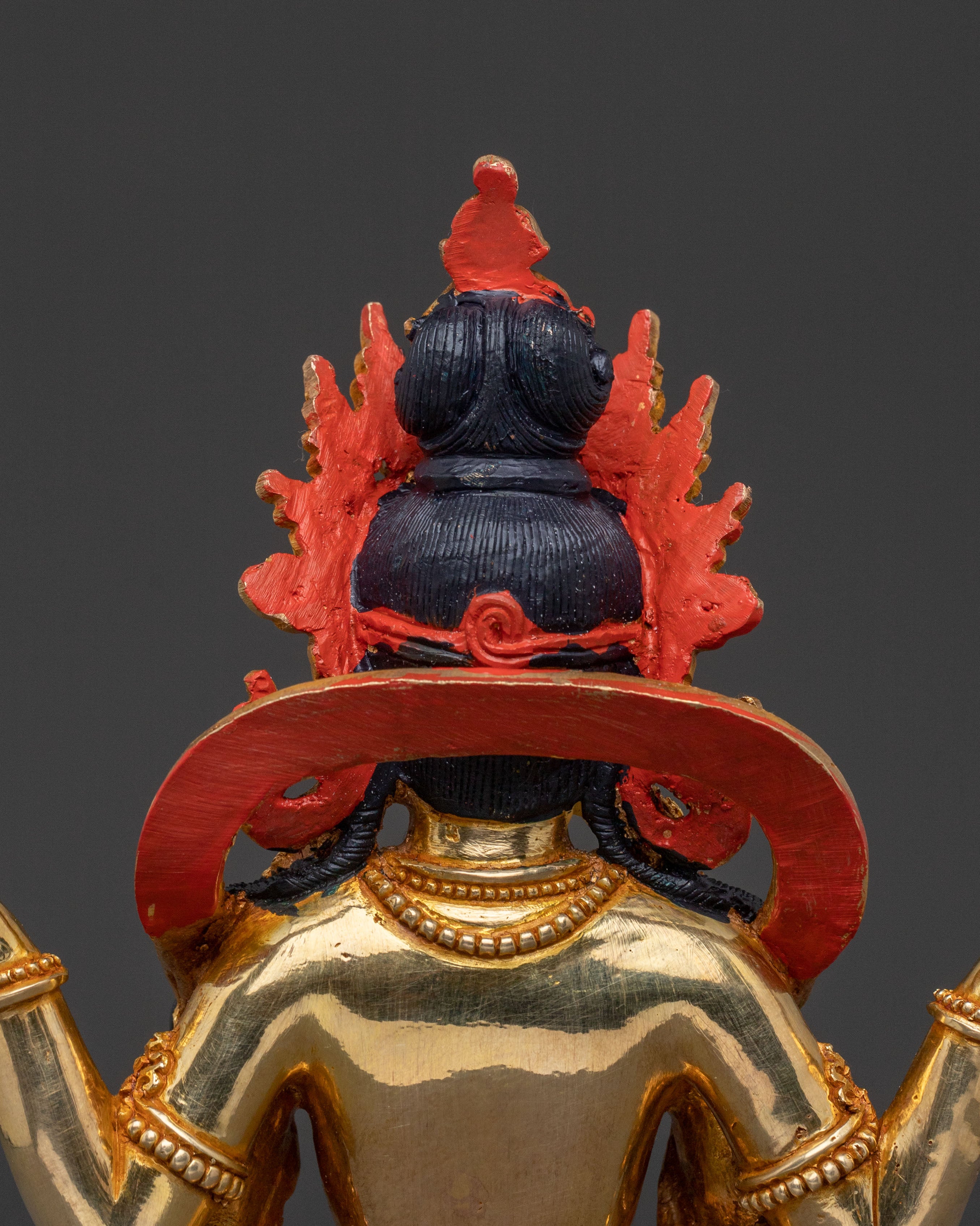Prajnaparamita Wisdom Statue, Hand-Gilded Copper Art