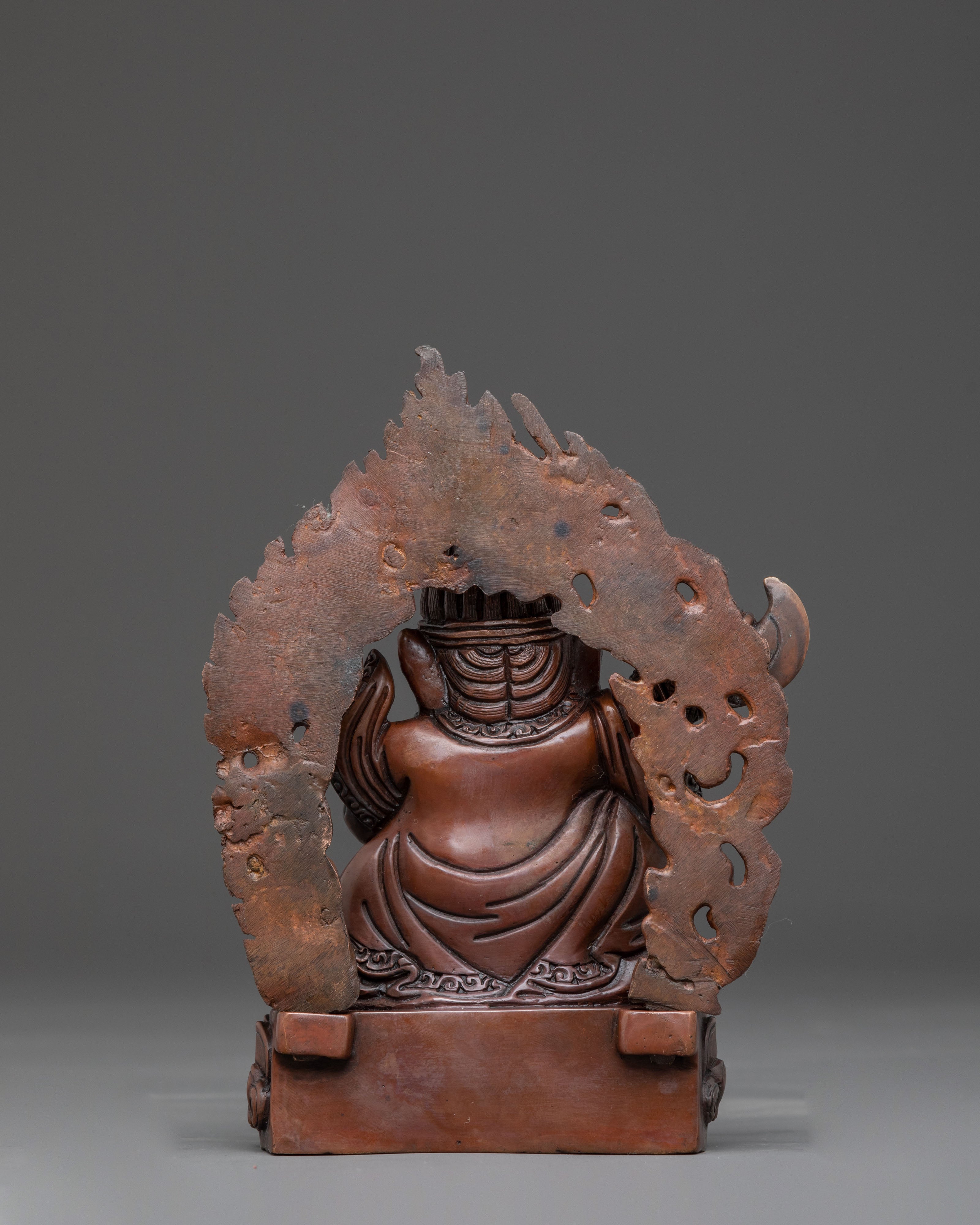 Mahakala Bernakchen Spiritual Figurine – Oxidized Copper Art