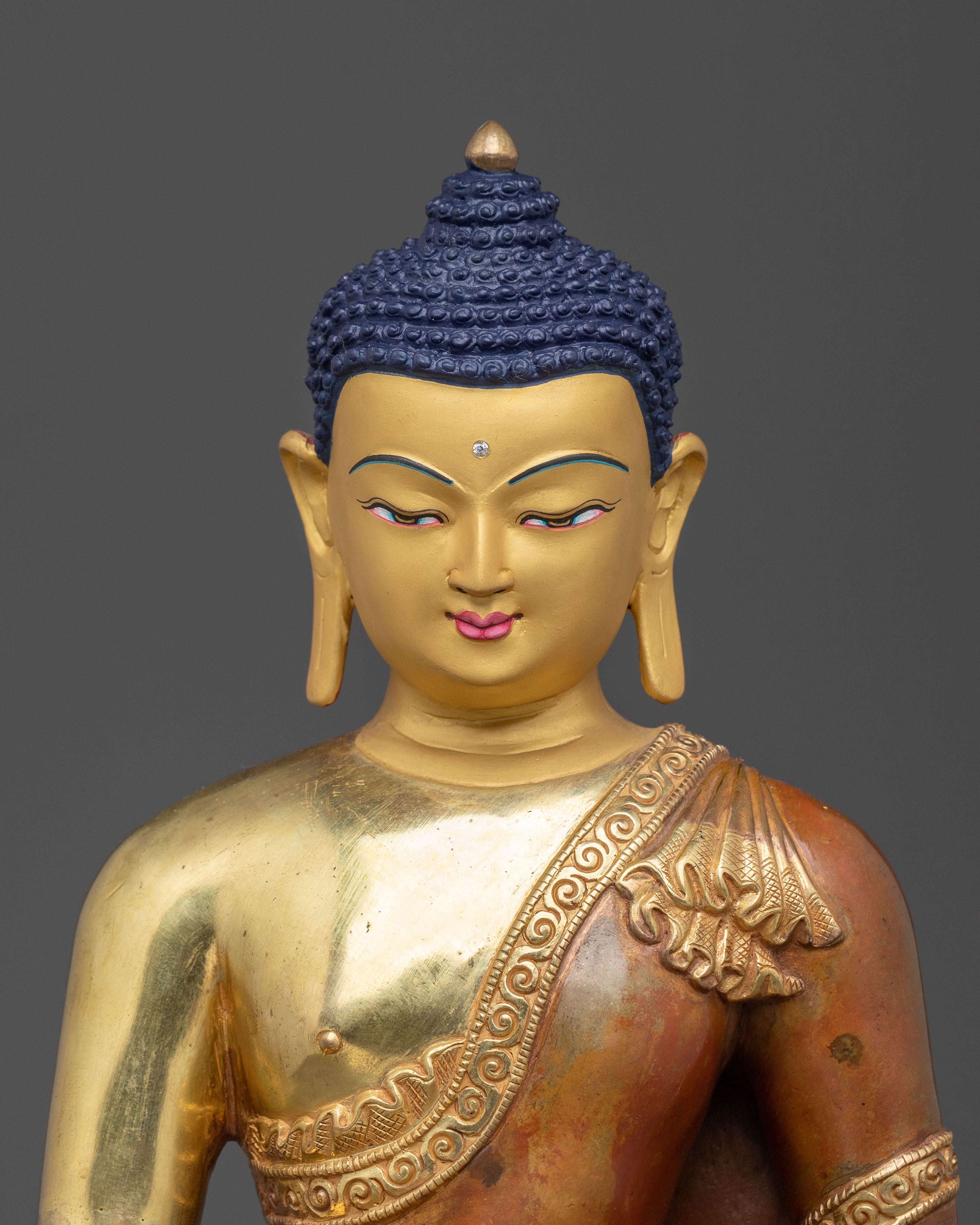 Shakyamuni Enlightenment Statue | 24K Gold Gilded