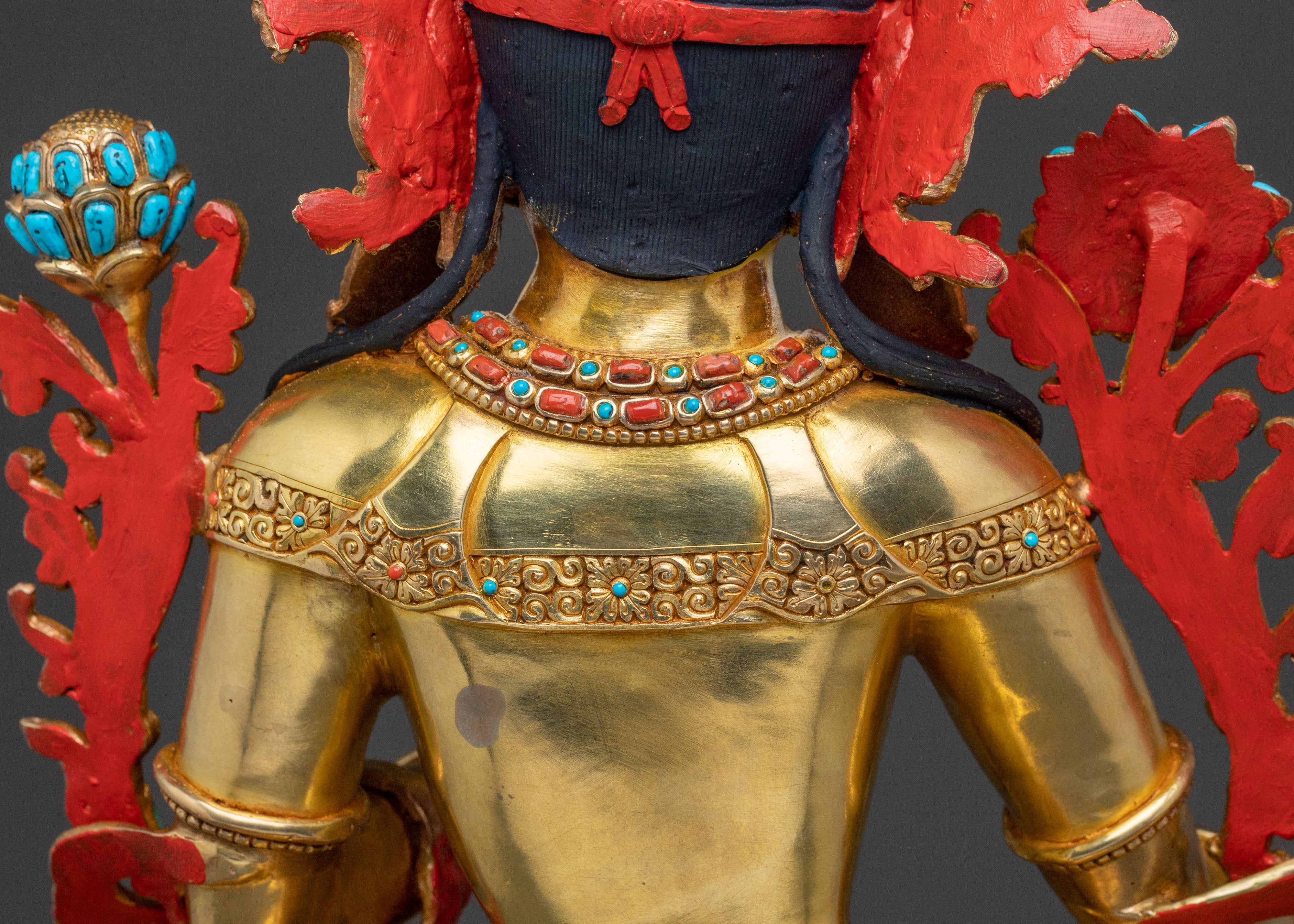 24K Gold Gilded Green Tara Statue | Liberator Figure