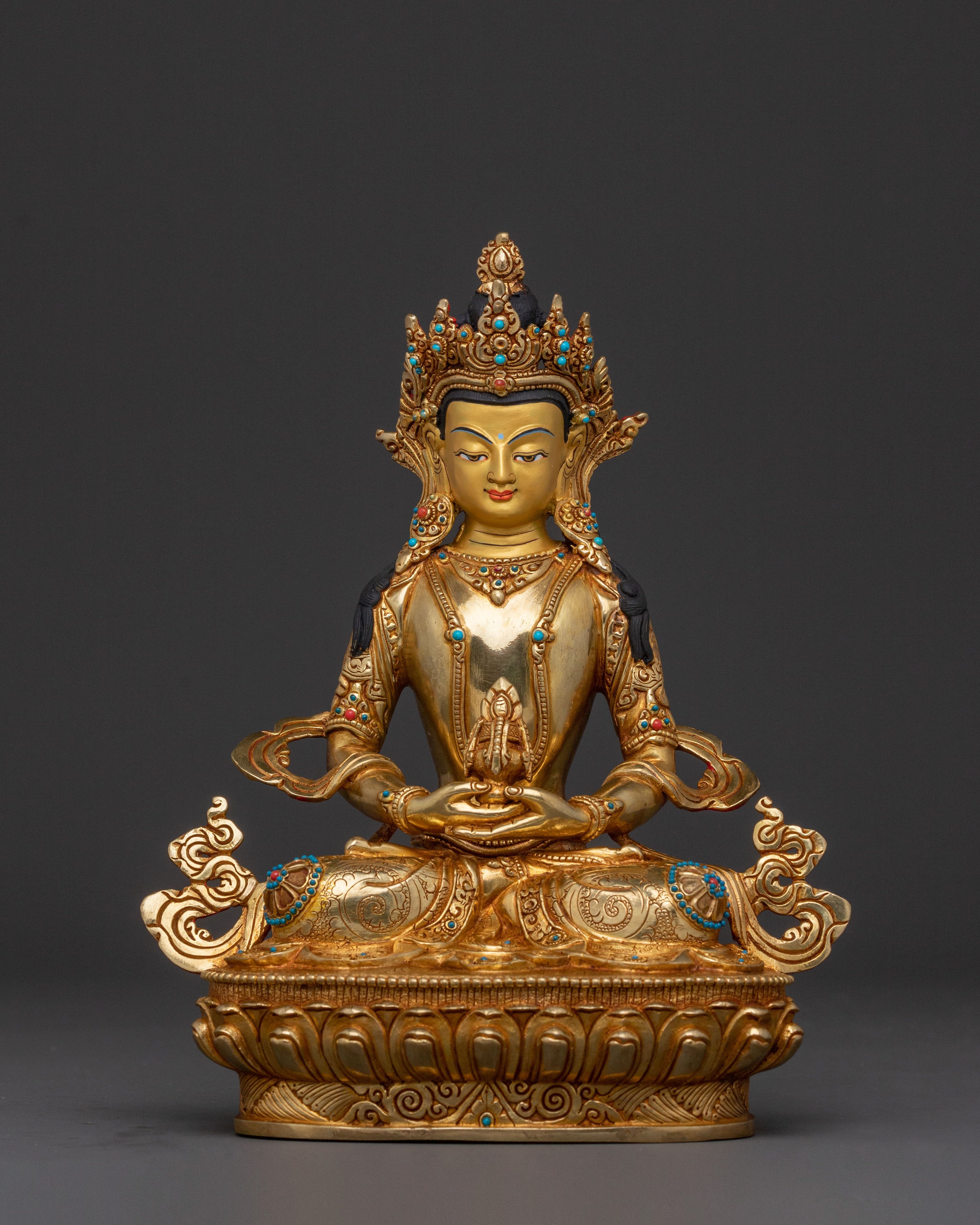 Radiant Amitayus Blessing Statue | Spiritual Altars