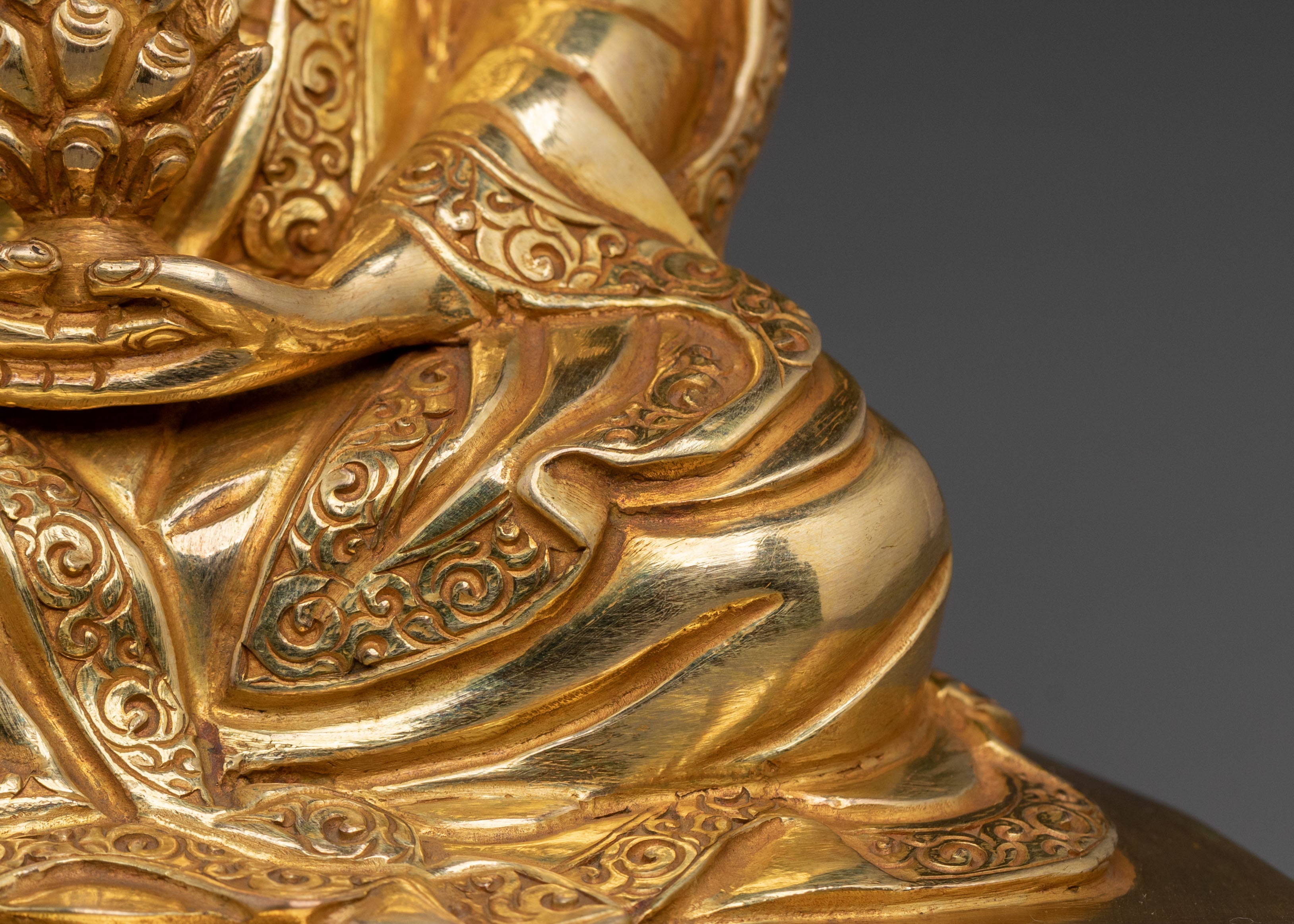 Gampopa Spiritual Sculpture: Tibetan Buddhist Master