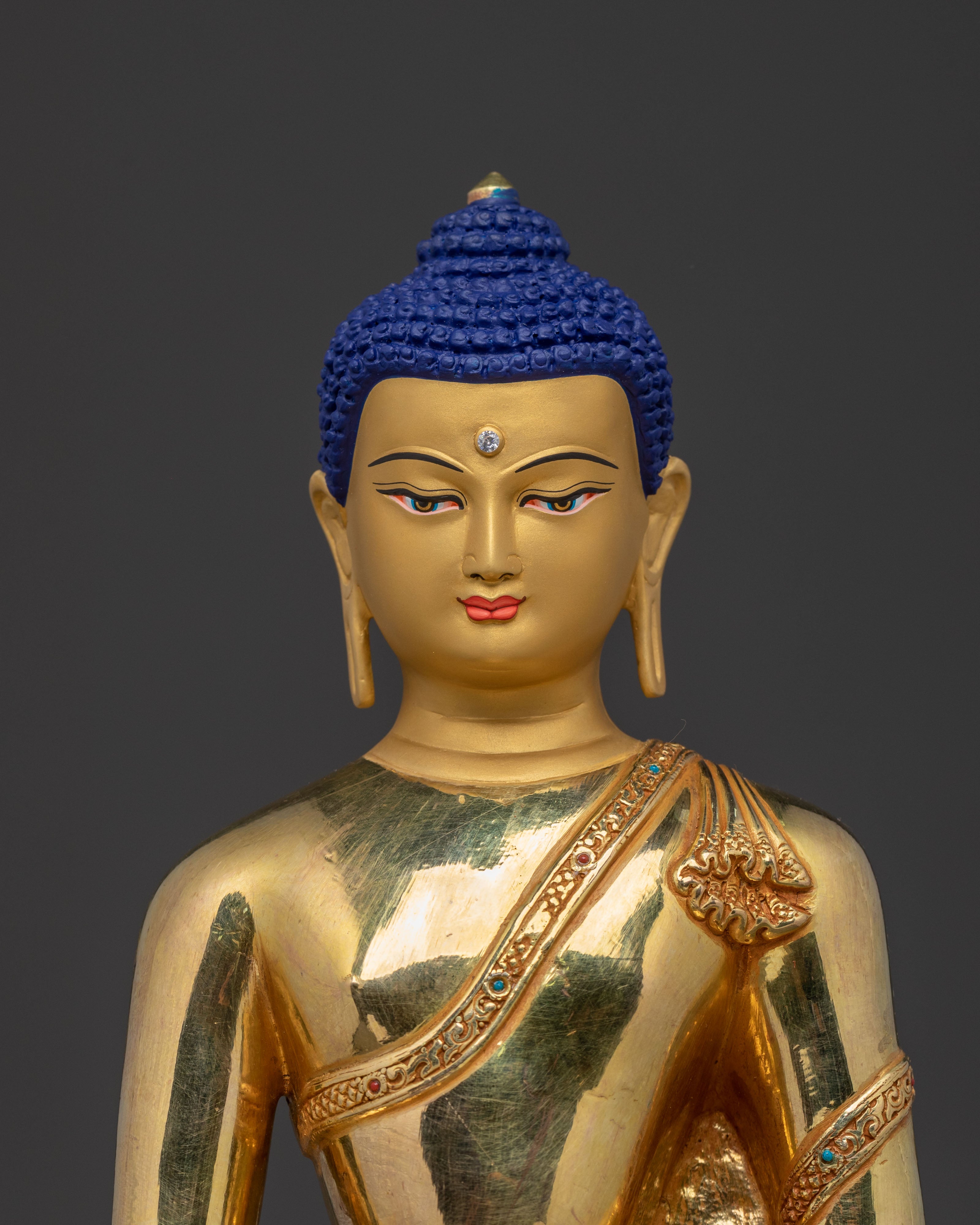 Shakyamuni Buddha Statue on Throne | Sacred Figure