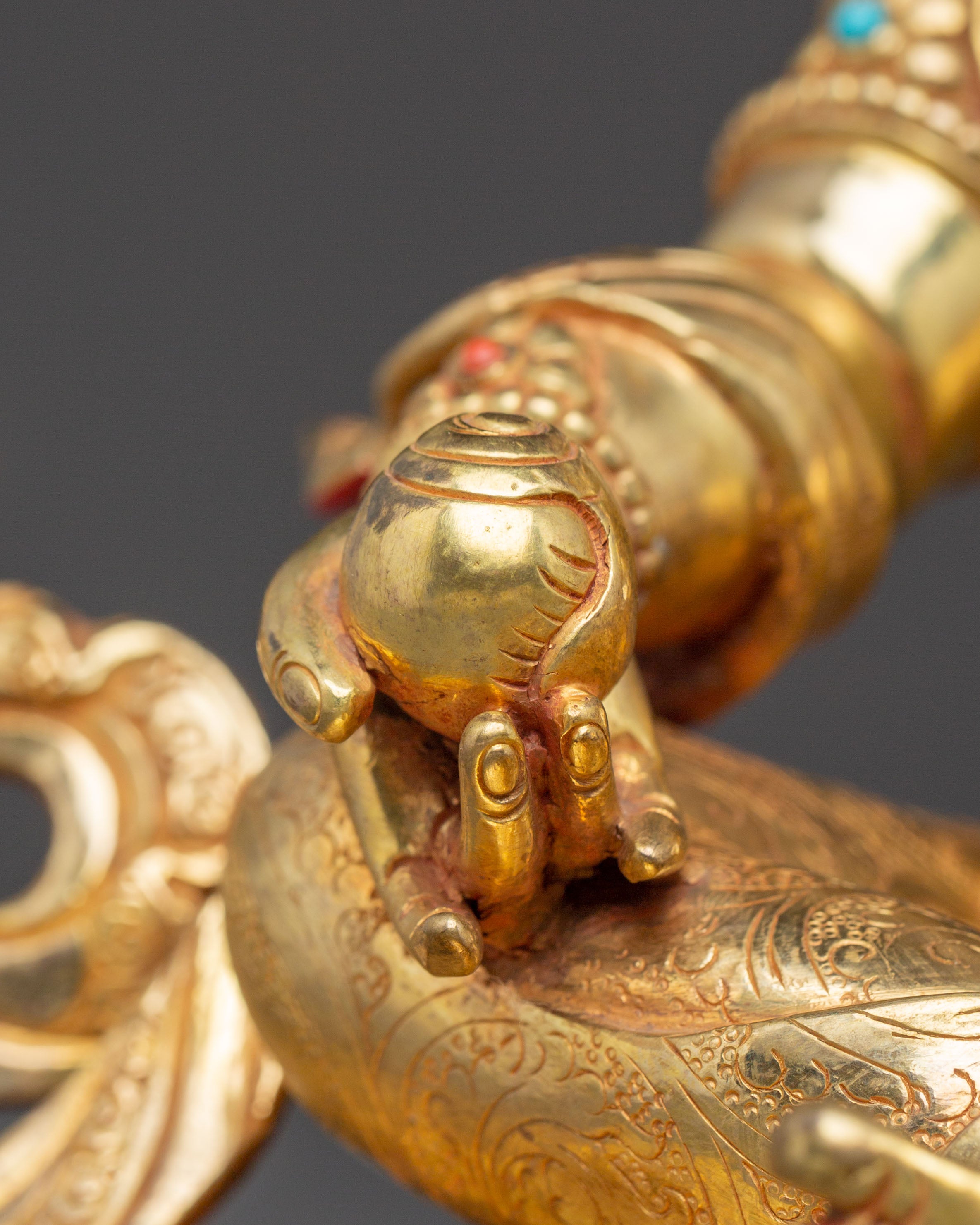 Dzambhala Wealth Prosperity Statue – Hand-Gilded Copper