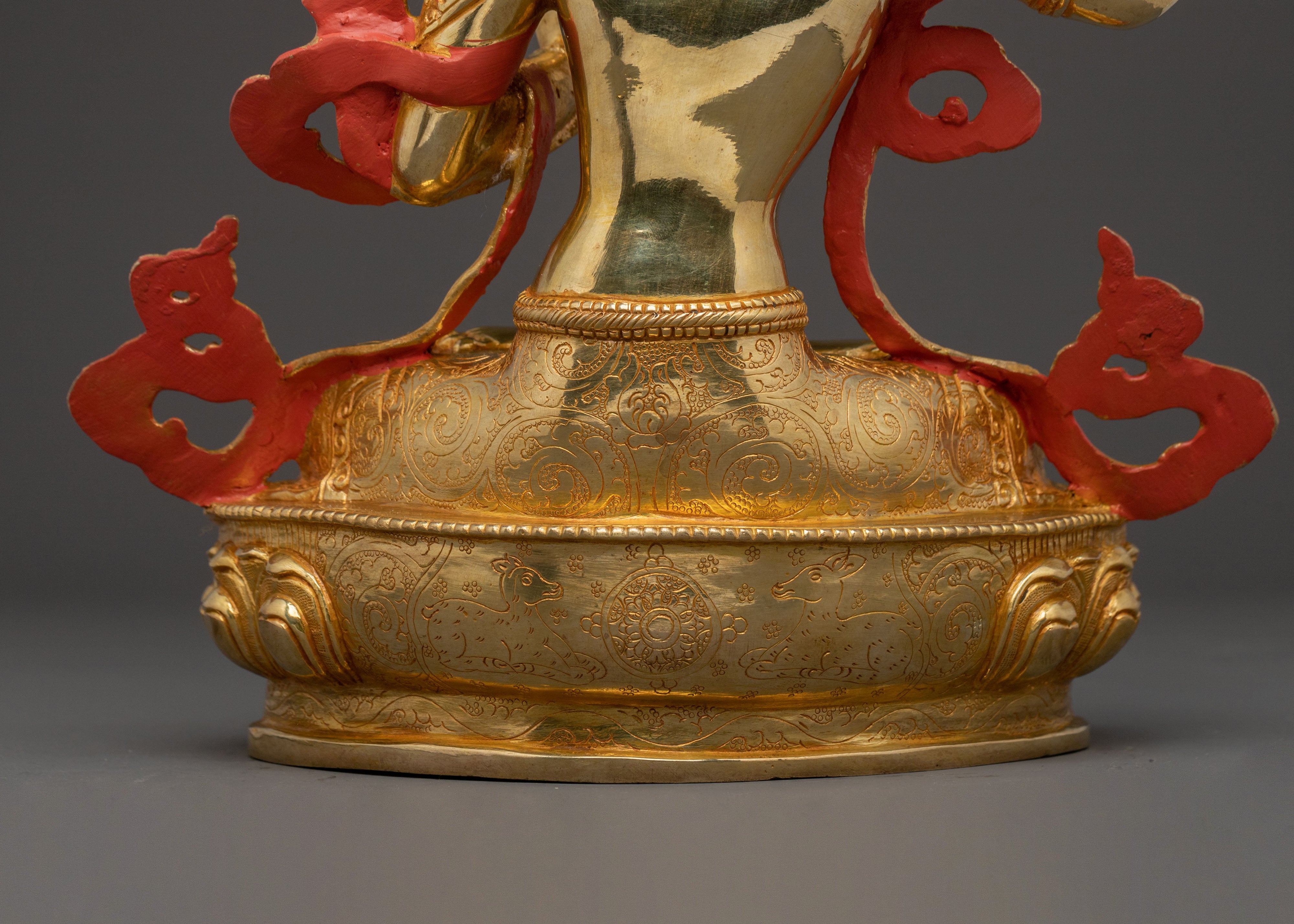 Manjushri Bodhisattva: 24K Gold Gilded Wisdom Statue