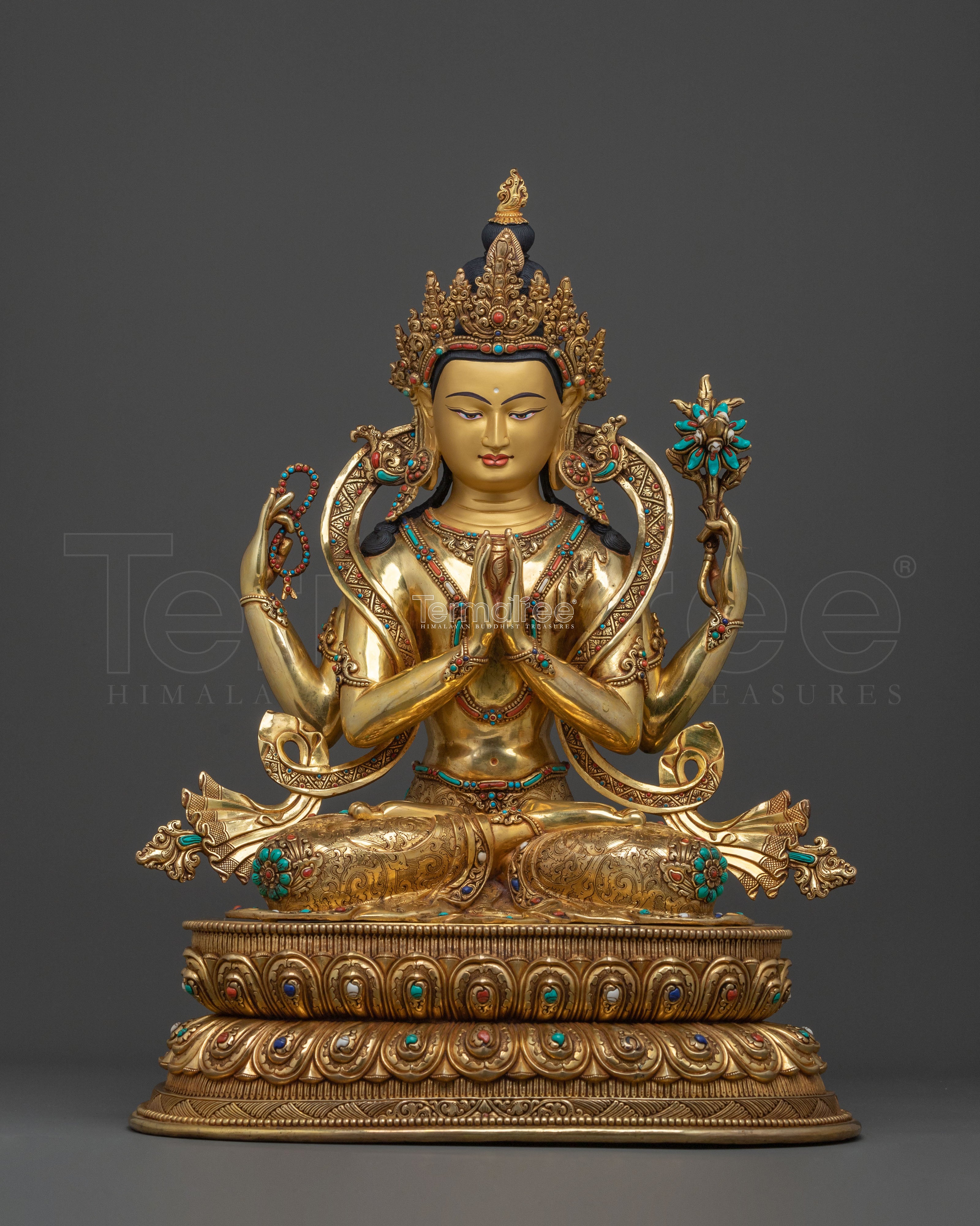 Tibetan Chenrezig Compassion Buddha Statue