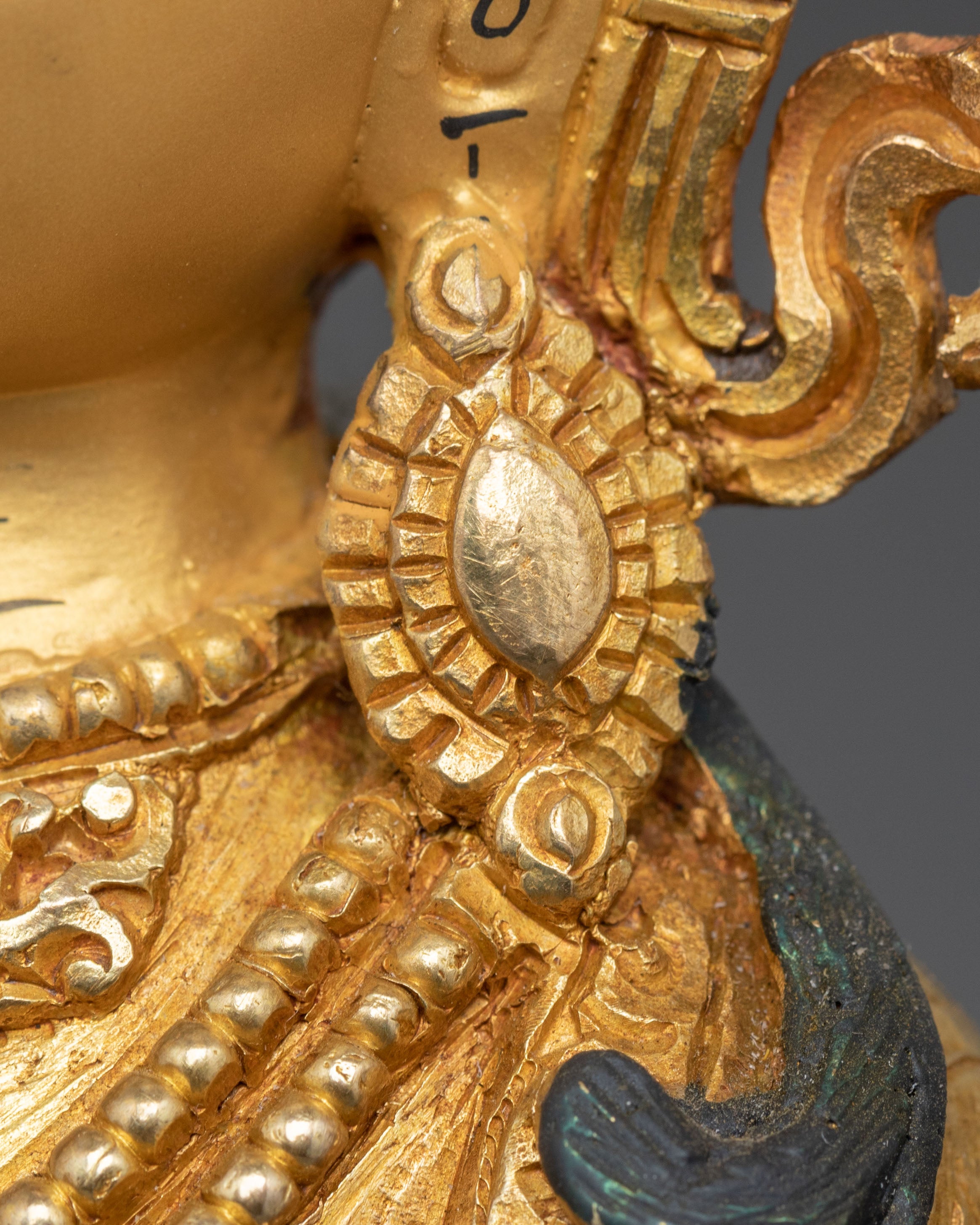 Handmade Chenrezig Golden Statue of Compassion