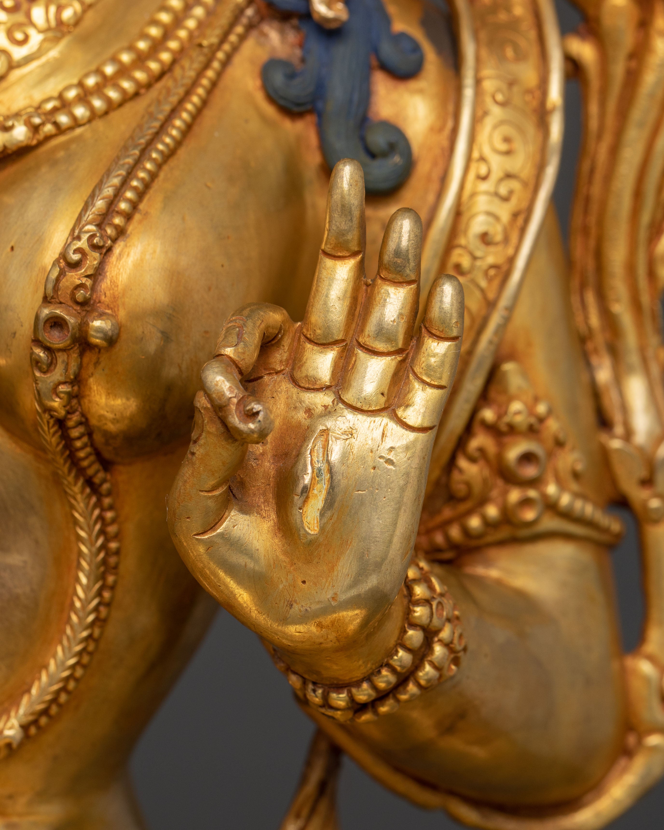 Divine White Tara Statue: Seven Eyed Goddess