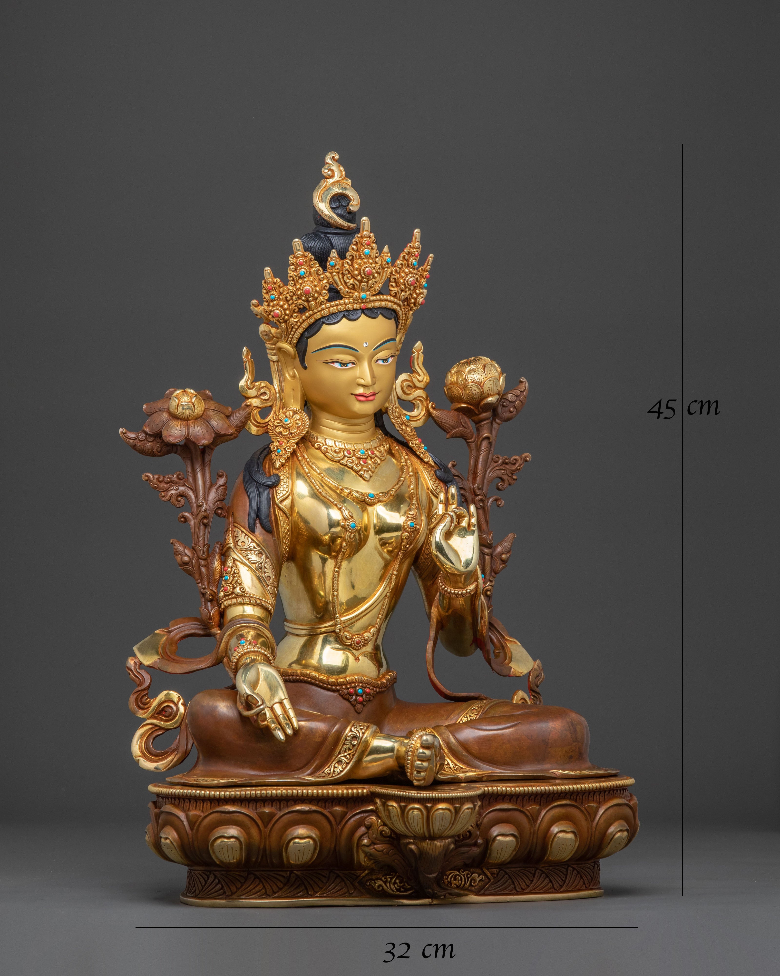 Green Tara Blessing Statue | Prosperity Figure