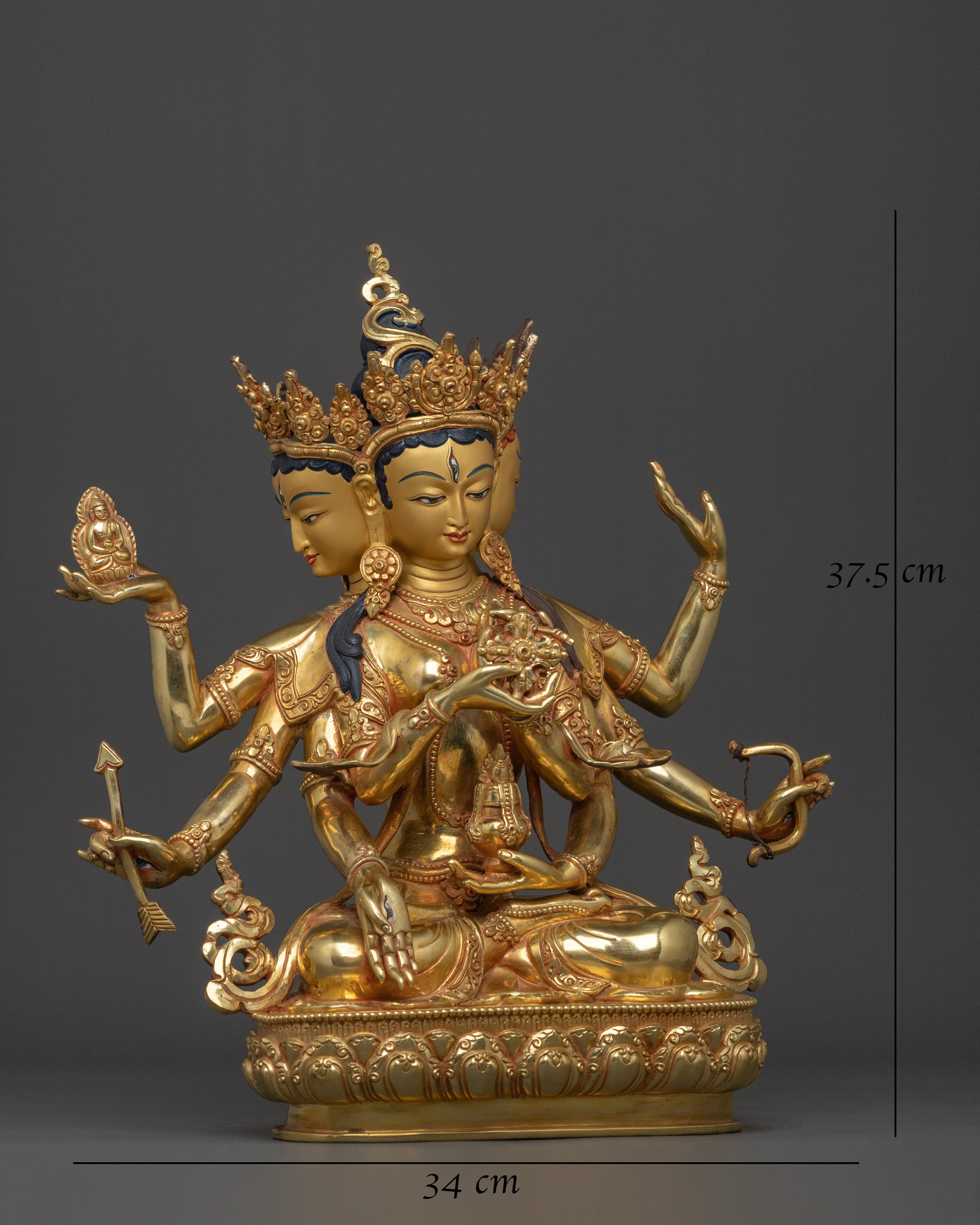 Namgyalma Buddhist Deity Statue | 24K Gold Gilded Sacred Sculpture