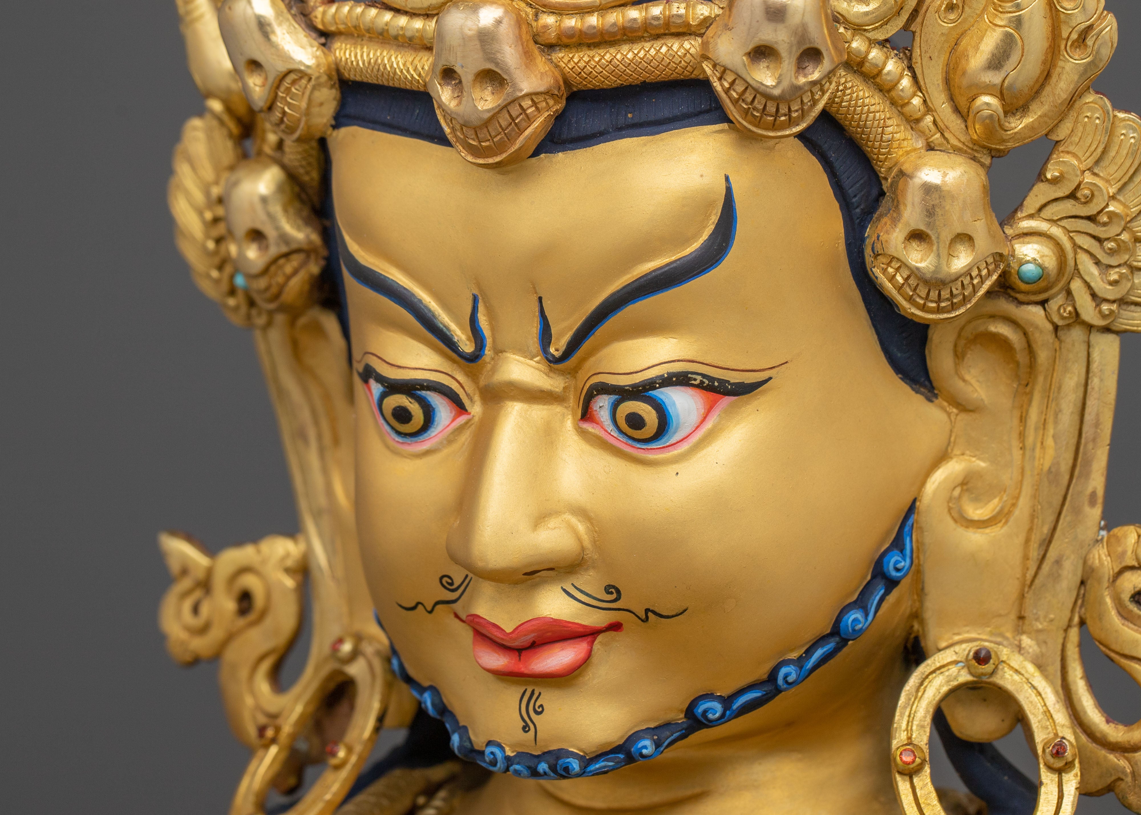 Dzambhala Sacred Statue | 24K Gold Gilded Buddhist God
