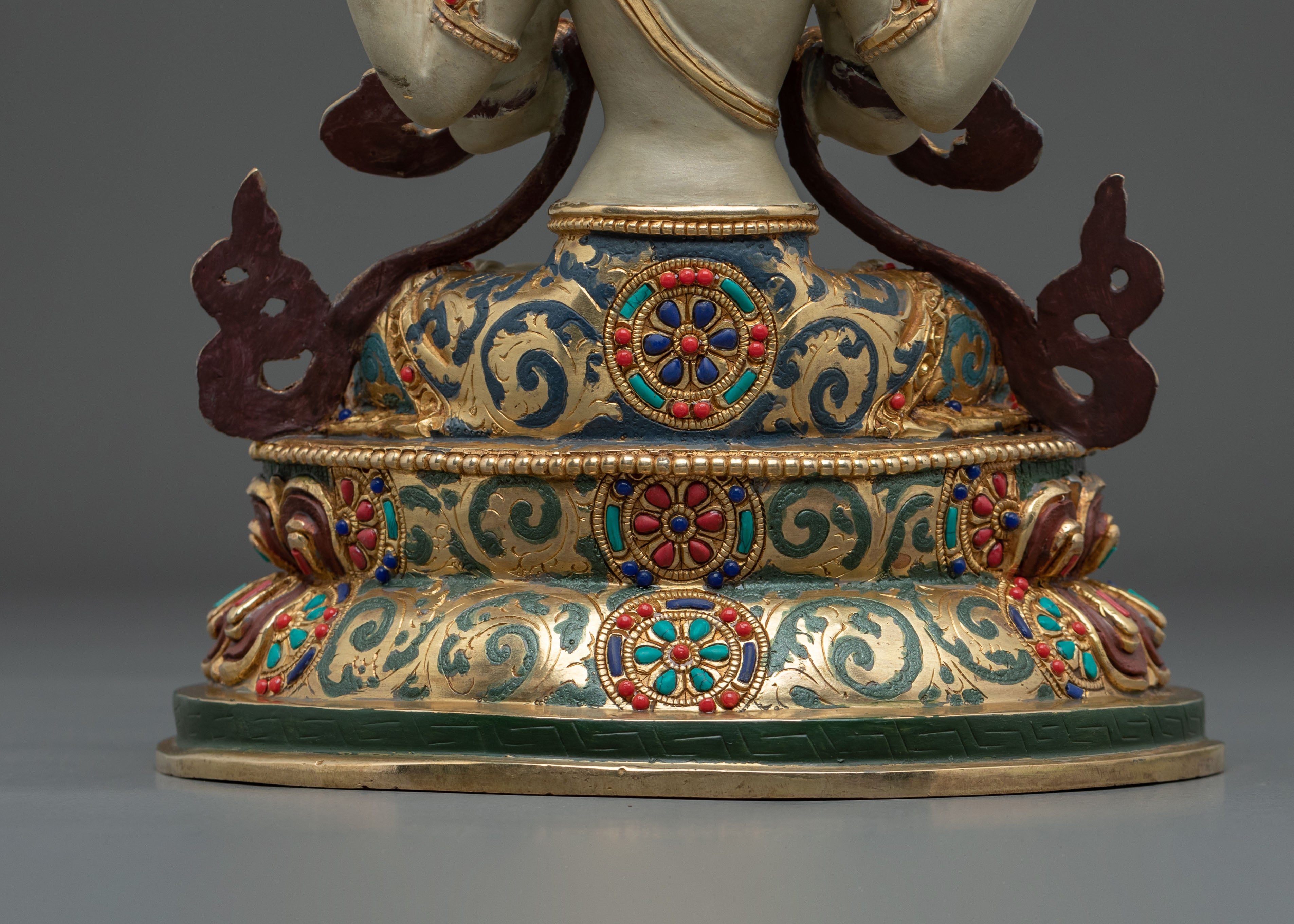 24k Gold Coated Chenrezig Statue | Embodiment of Infinite Compassion