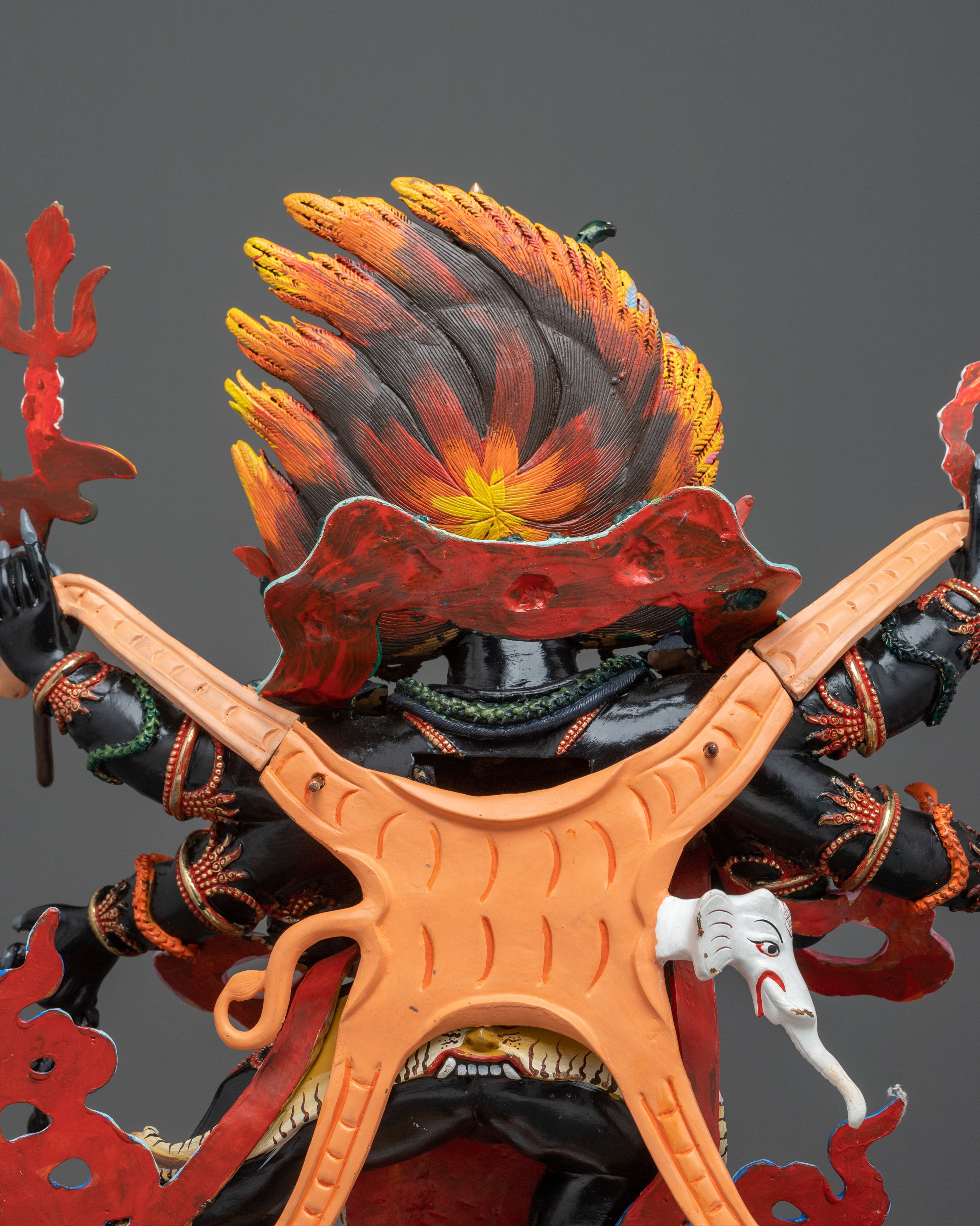Six-Armed Mahakala Statue | Protector's Majestic Form