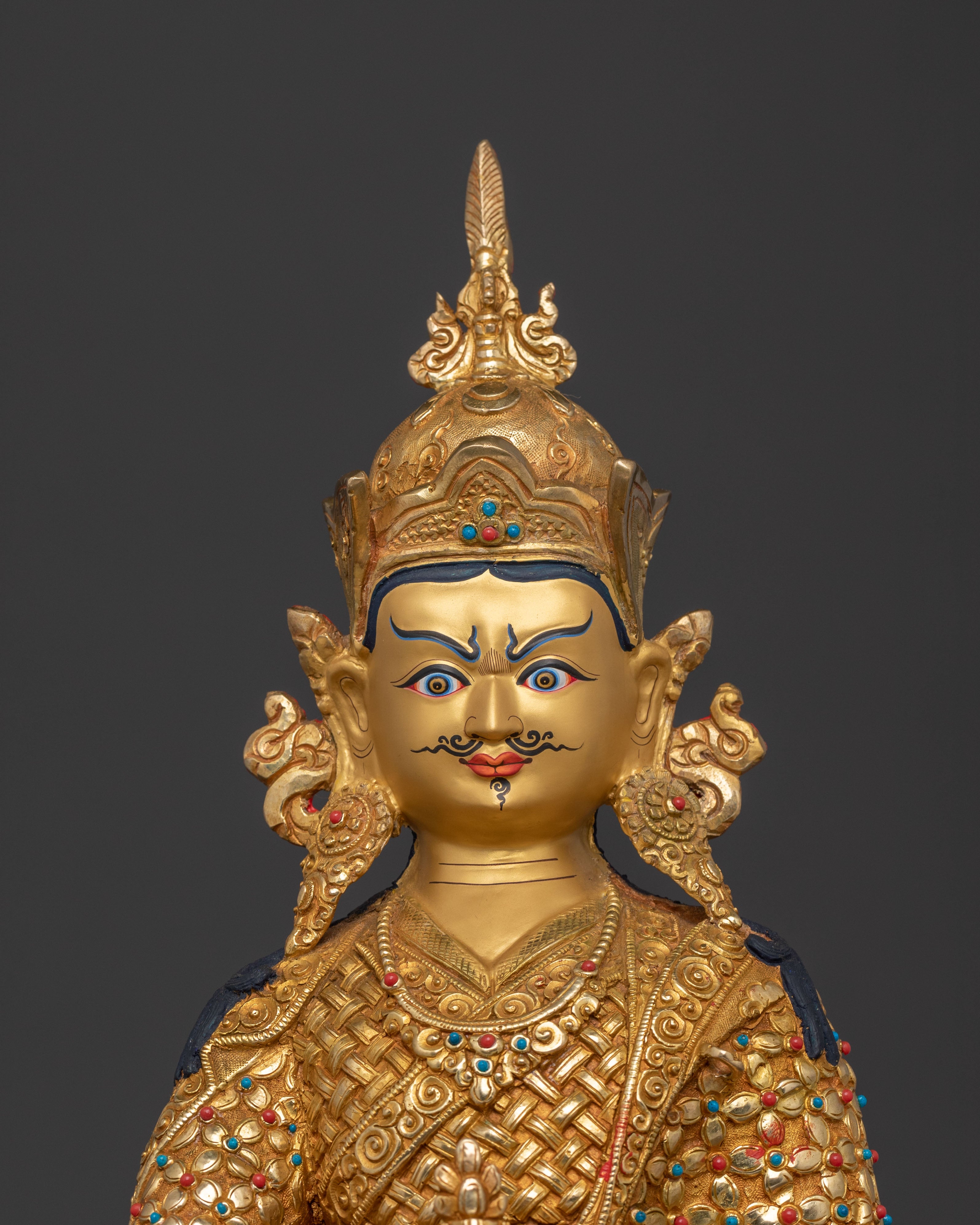 Lotus Born Guru Rinpoche Figure for Altar | Buddhist Home Decor